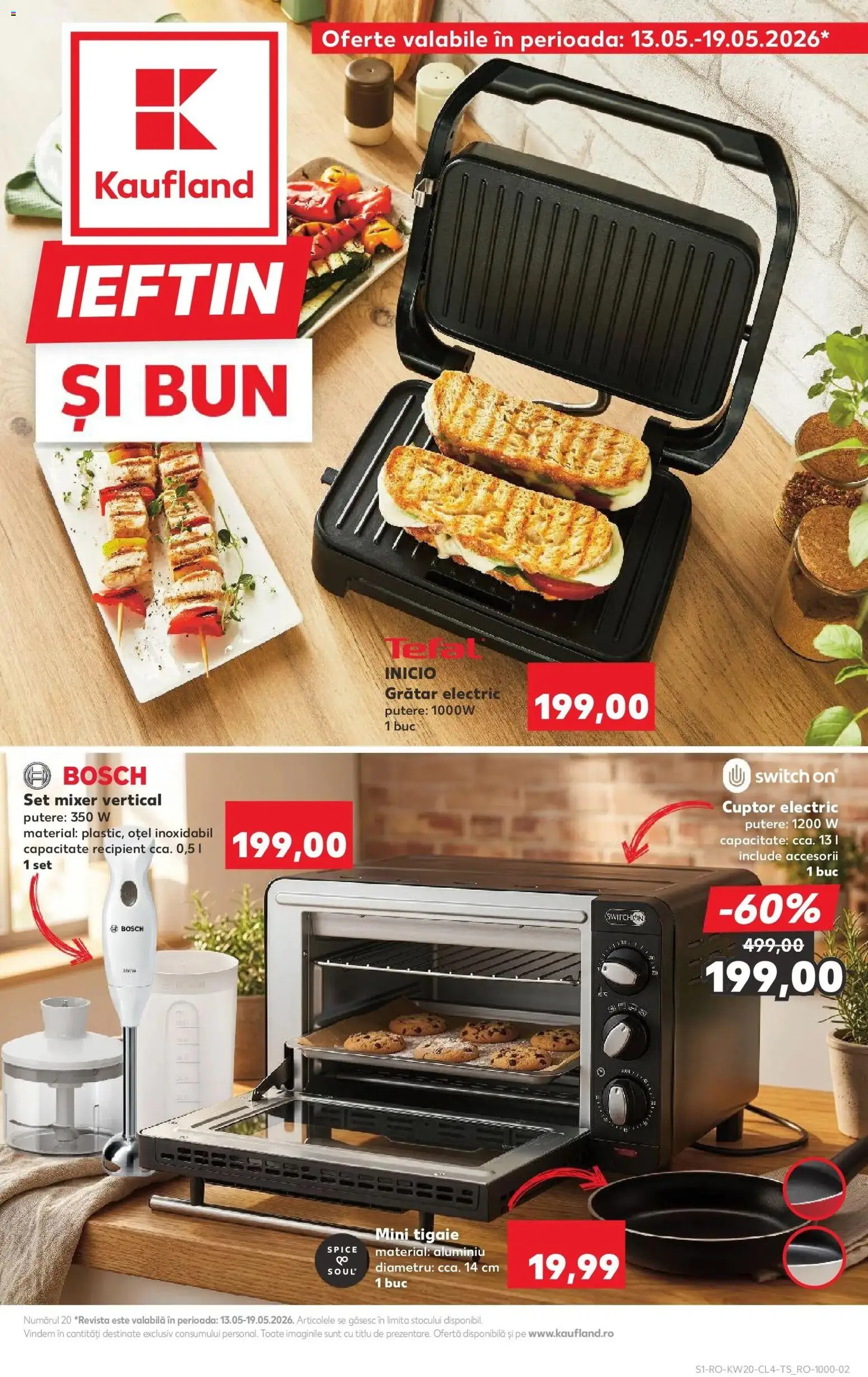 Noul catalog Kaufland – valabil de la 13.05.2026 | Pagină: 1 | Produse: Blender, Cuptor, Tigaie, Grătar