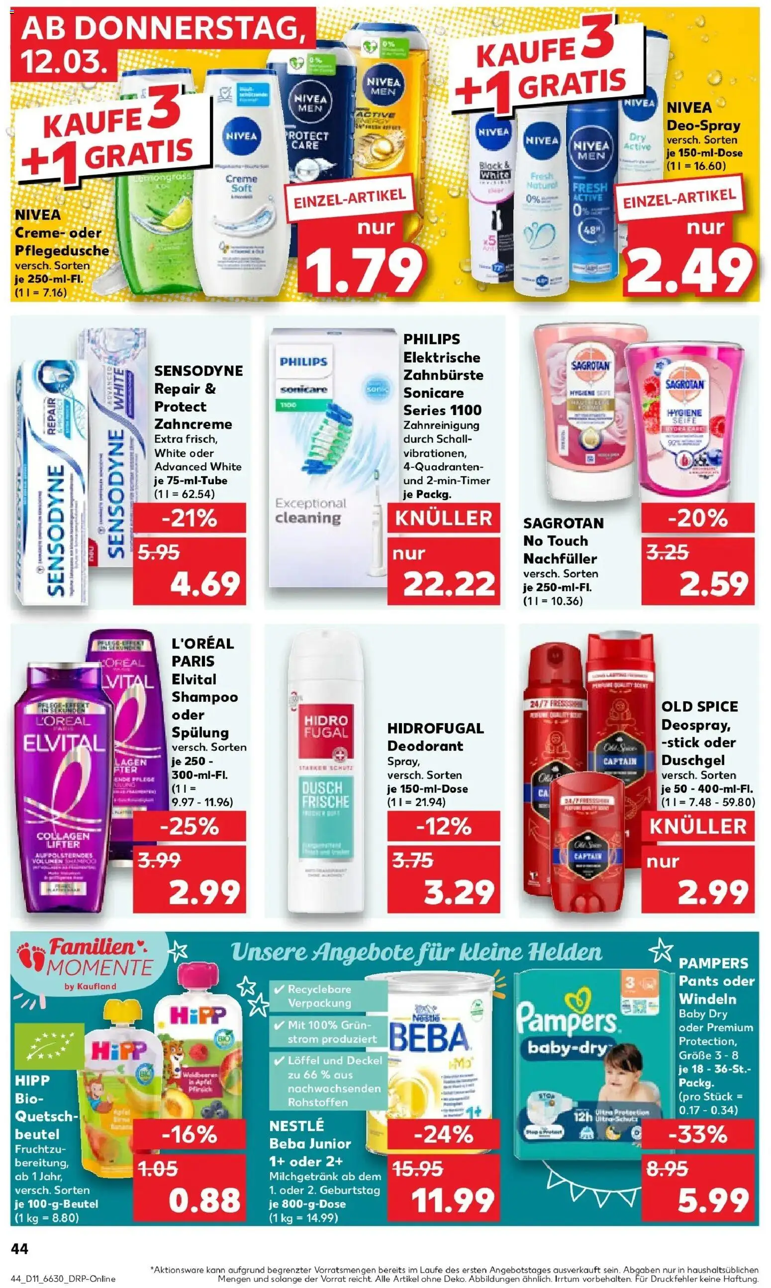 Kaufland Prospekt Iserlohn	 – gültig ab 09.03.2026 | Seite: 56 | Produkte: Philips, Pampers, Shampoo, Duschgel