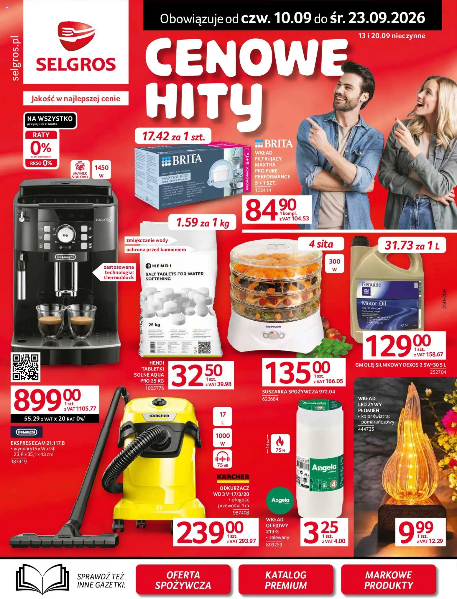 Selgros cash&carry gazetka - Oferta przemysłowa od 10.09.2026 | Strona: 1 | Produkty: Odkurzacz, Młynek, Olej silnikowy, Olej