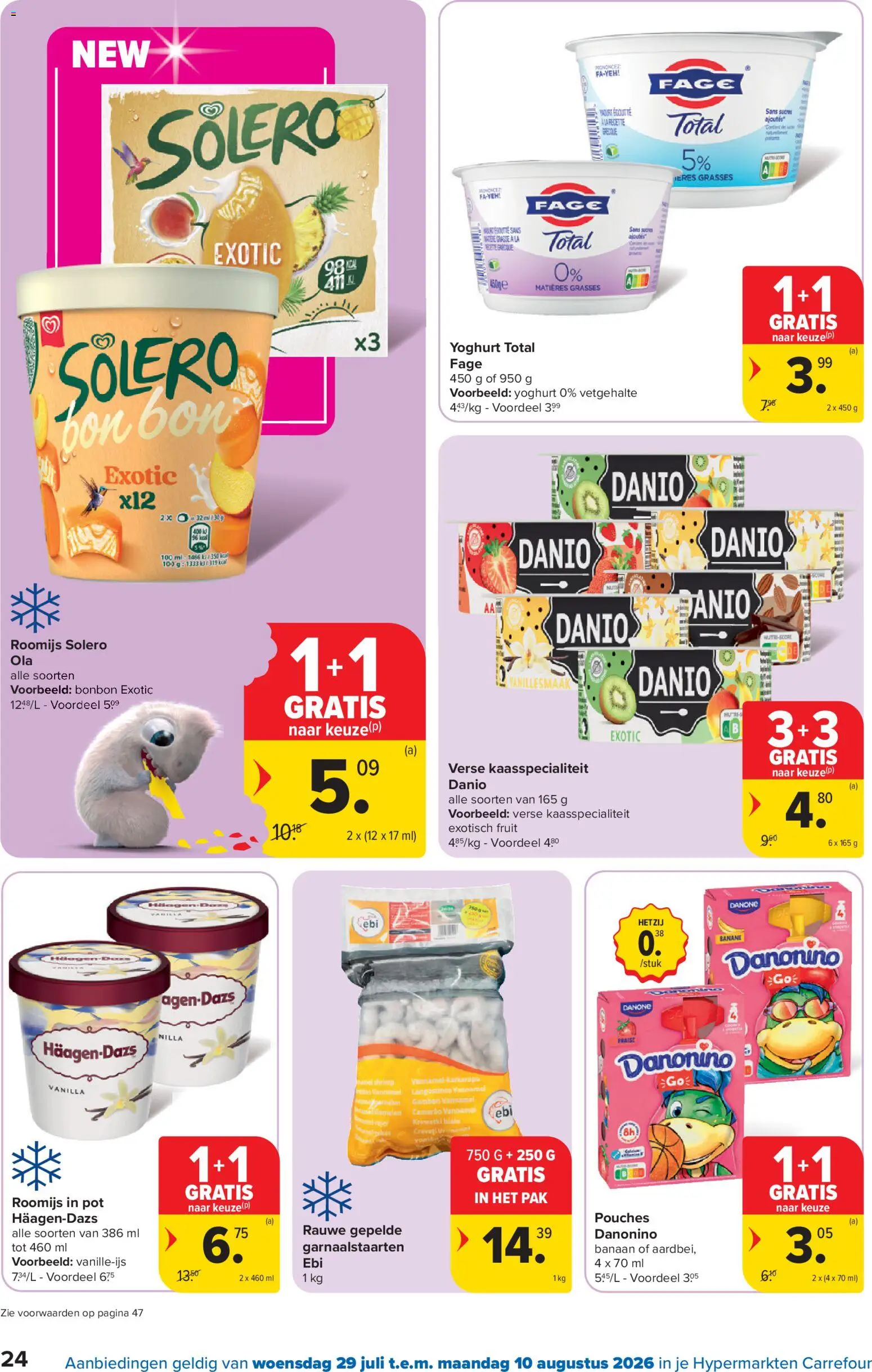 {H1} | Pagina: 24 | Producten: Riska sajt, Banaan, Pot, Yoghurt
