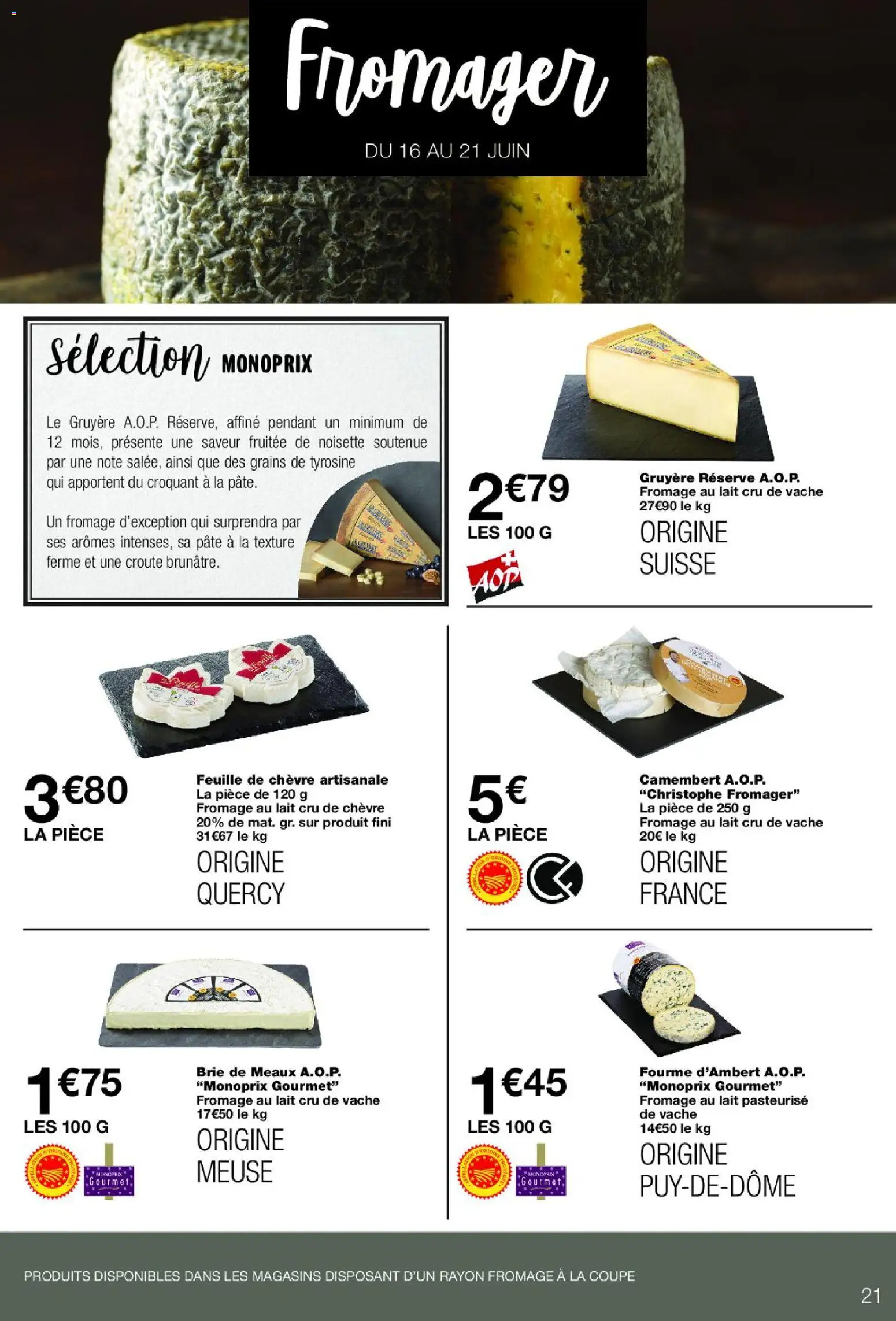 {H1} | Page: 21 | Produits: Noisette, Lait, Fromage, Camembert