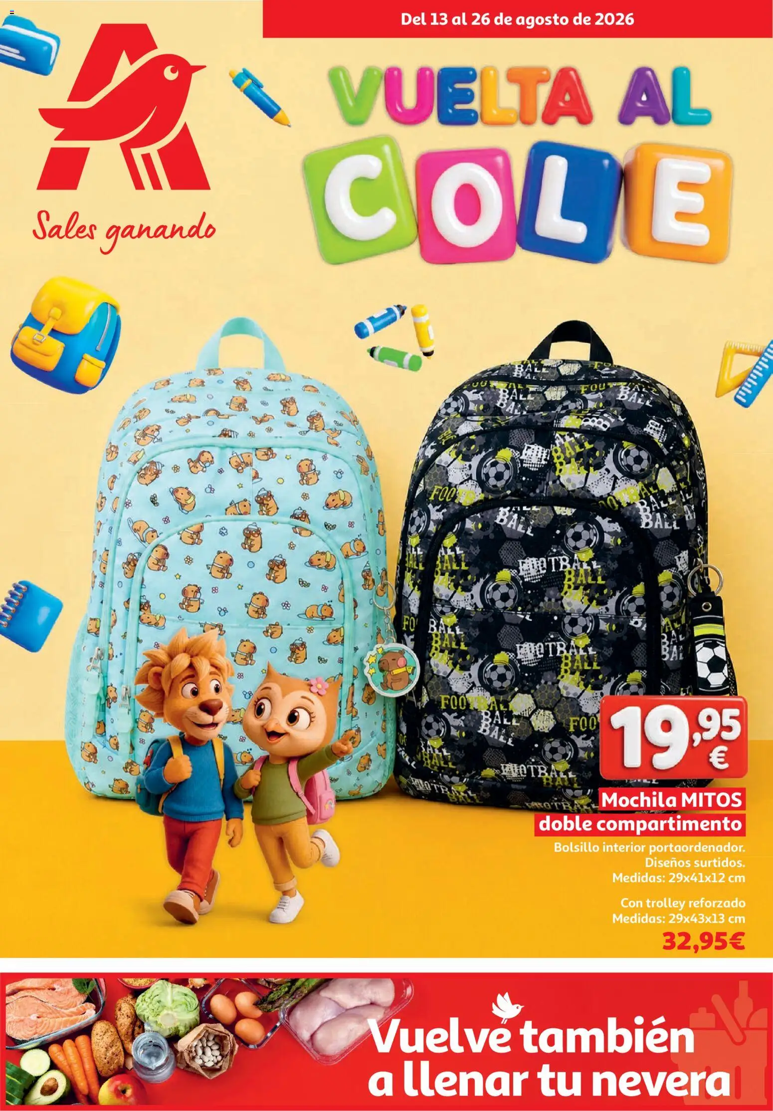 Alcampo - Superstore │ válido desde el 13/08/2026 | Página: 1 | Productos: Mochila, Nevera