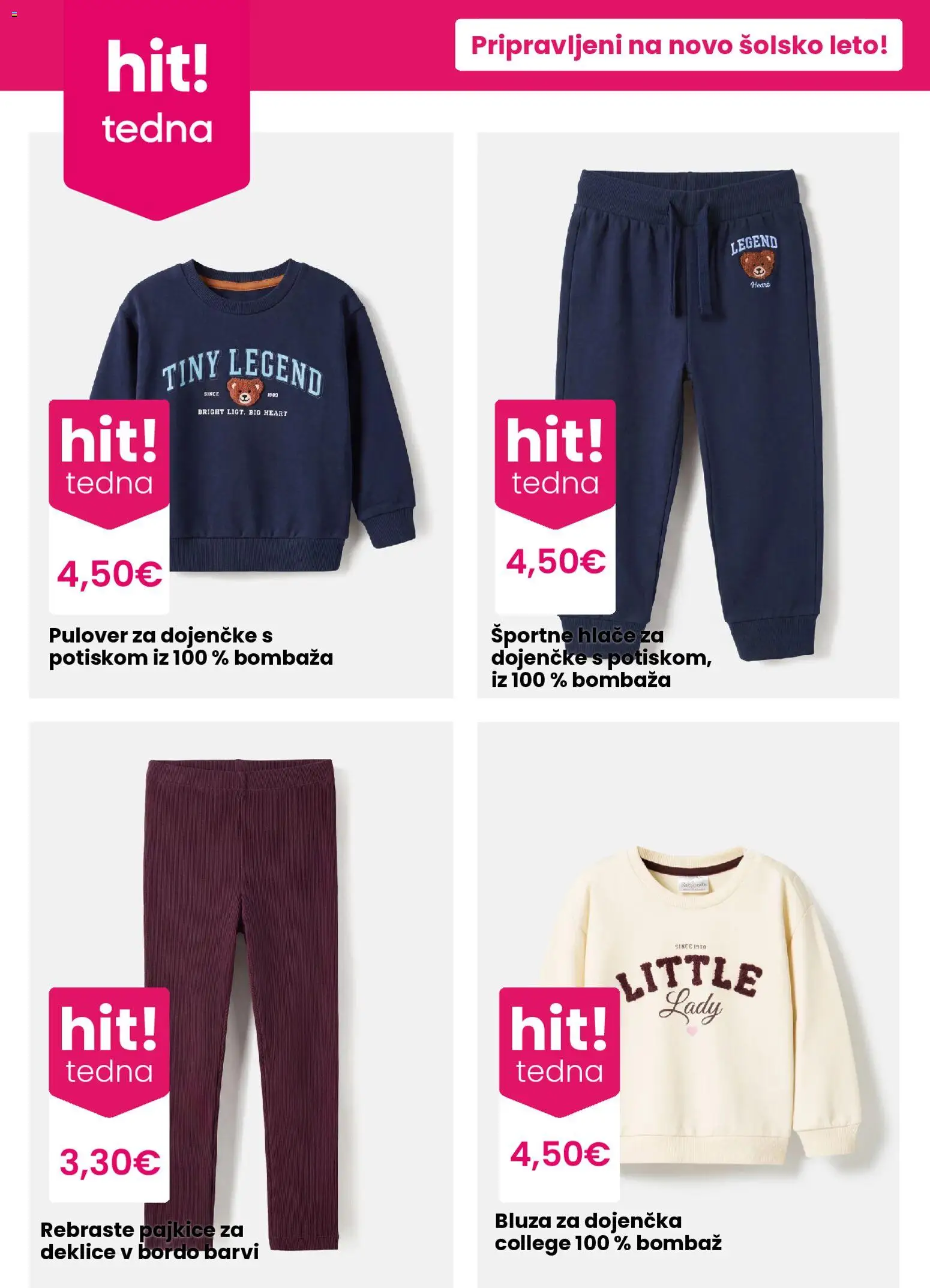 Novi Pepco katalog ponudbe – veljaven od 20.08.2026 | Stran: 7 | Izdelki: Pajkice, Bluza, Pulover, Hlace