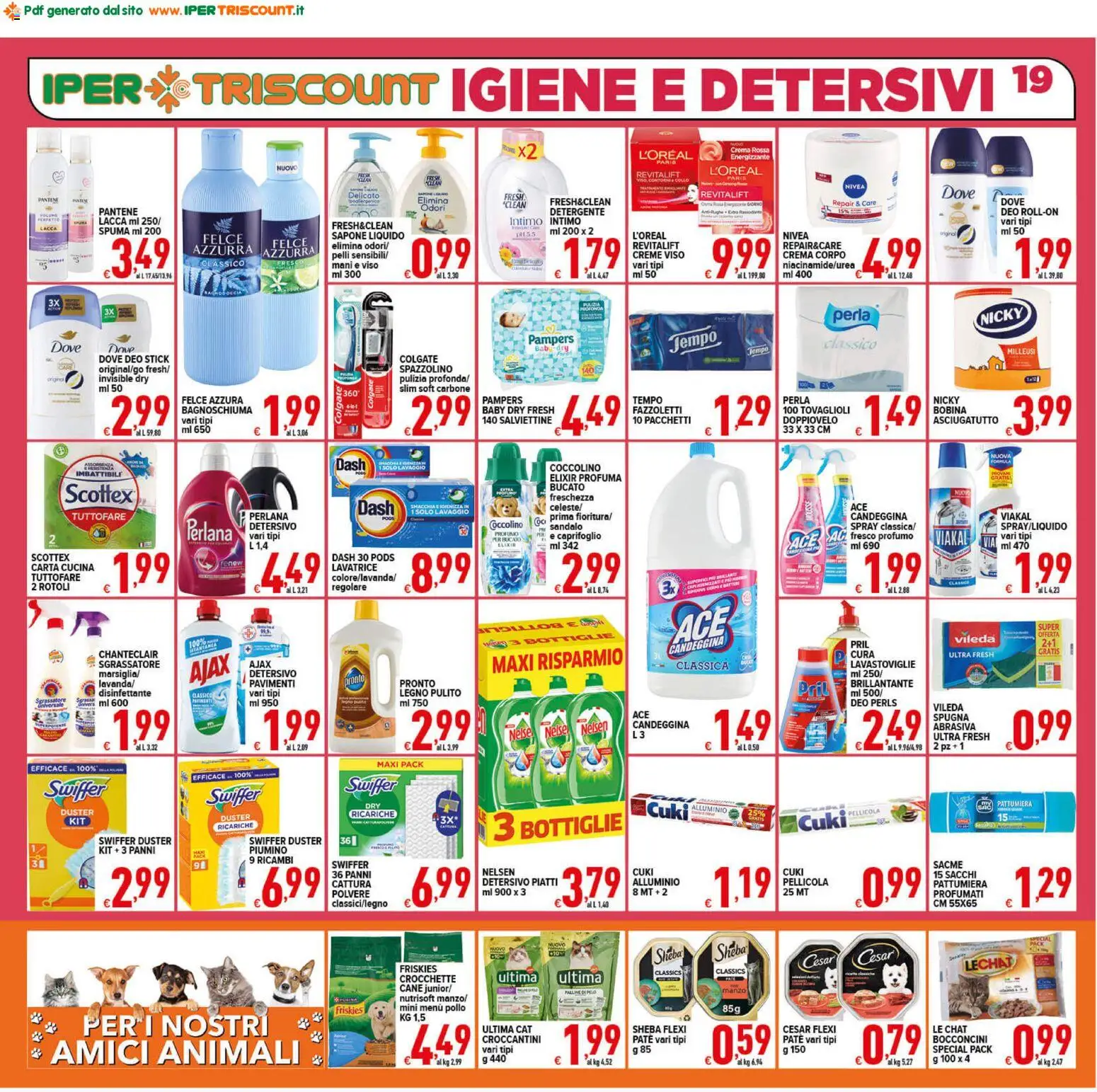 Volantino Ipertriscount del 02/10/2026 | Pagina: 19 | Prodotti: Paté, Lacca, Detergente, Fazzoletti