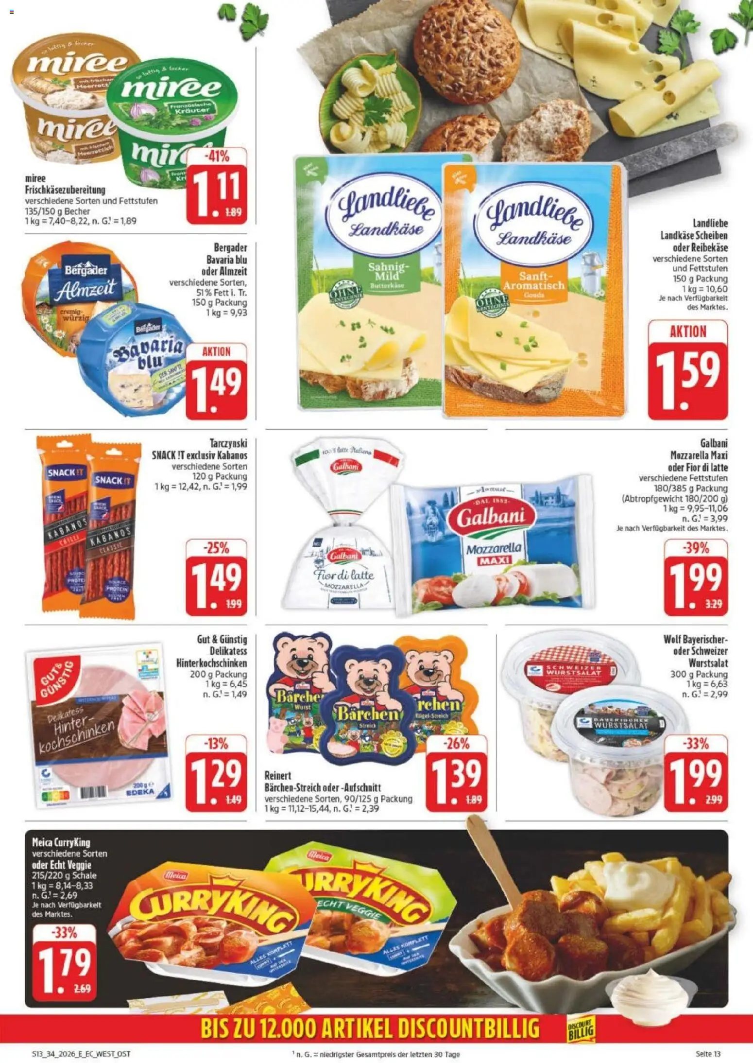 Edeka Prospekt Leipzig – gültig ab 17.08.2026 | Seite: 17 | Produkte: Mozzarella, Gouda, Meica, Wurst