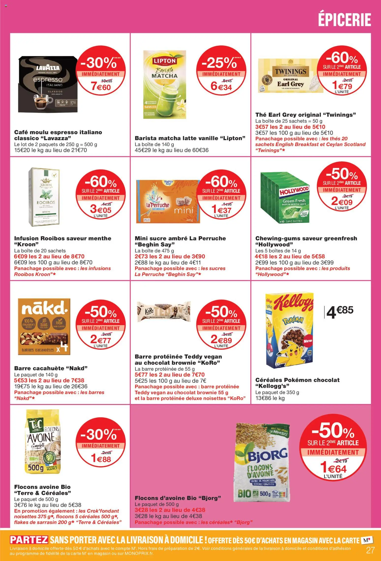 {H1} | Page: 27 | Produits: Flocons, Sucre, Vanille, Chocolat
