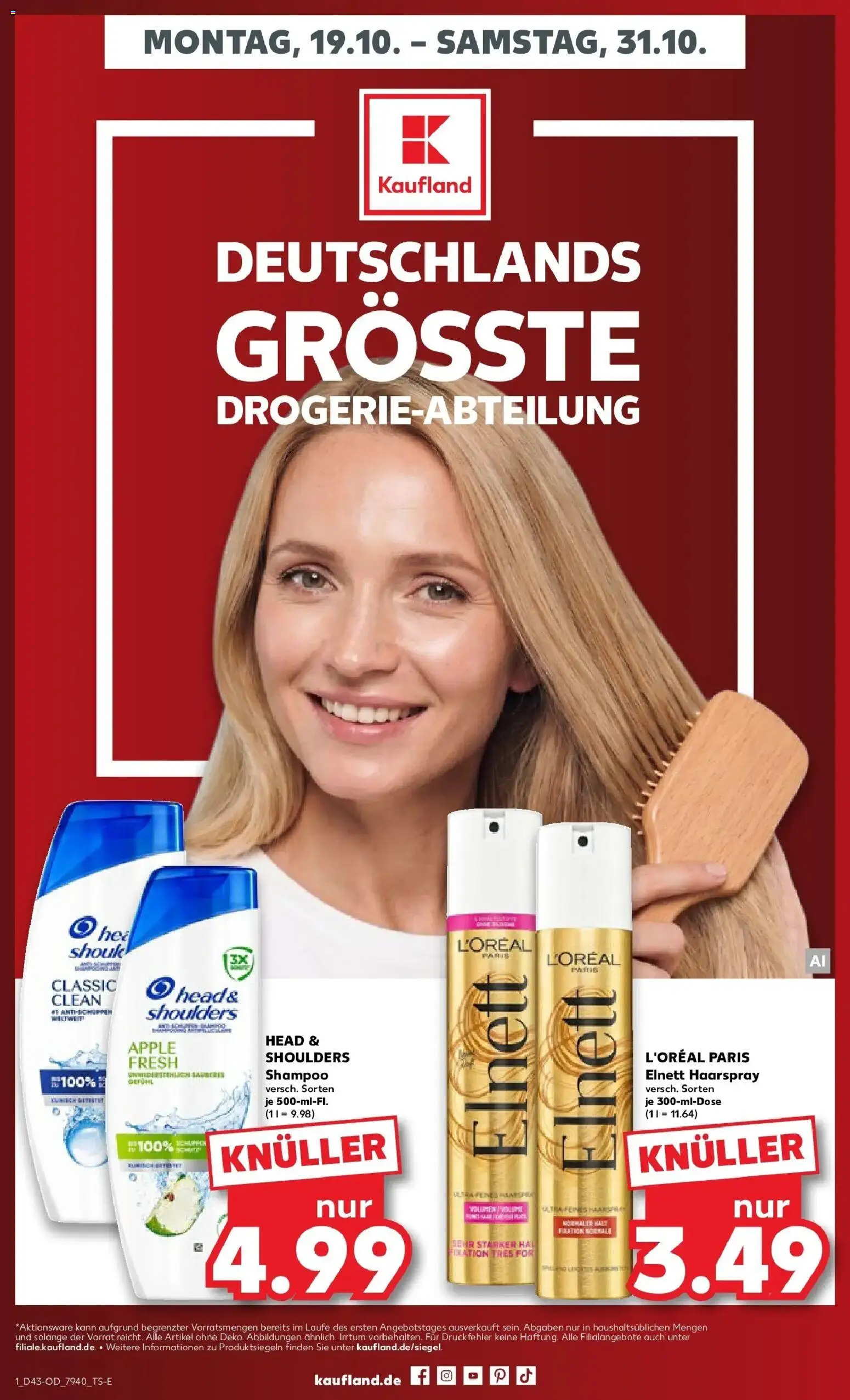 Kaufland - Kaufland: Wochenangebote von 19.10.2026 - Aktuelle Angebote | Seite: 69 | Produkte: Apple, Shampoo, Haarspray