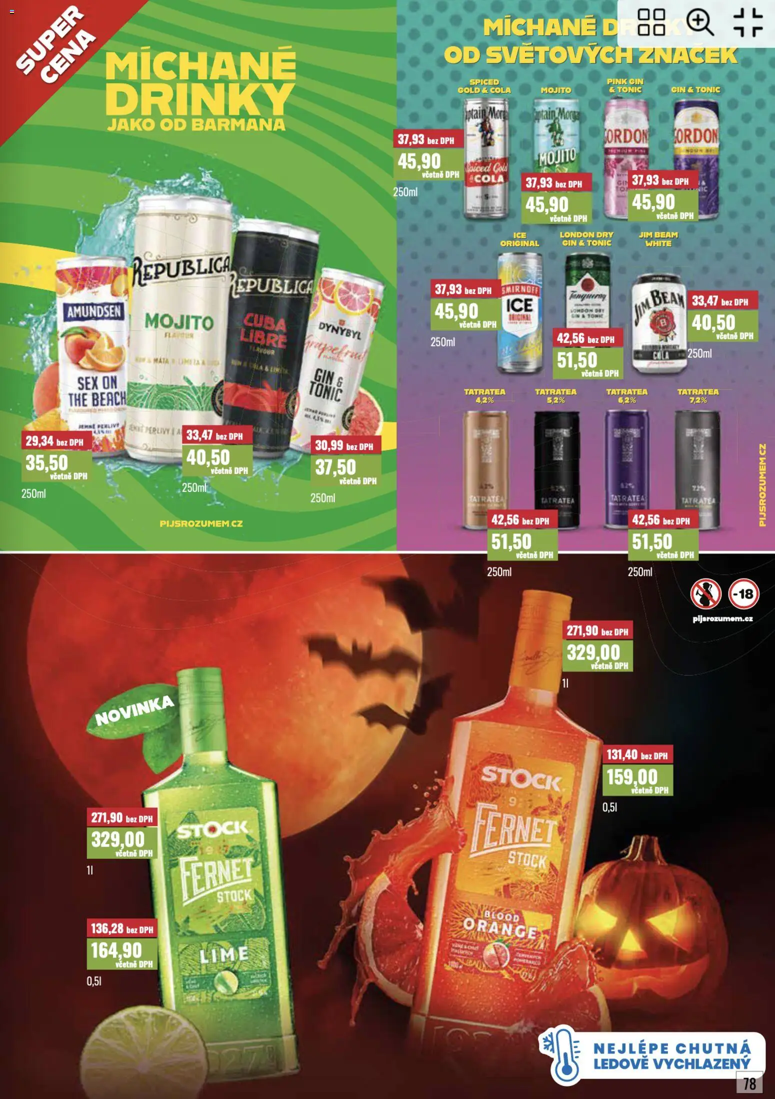 Ratio leták od 01.10.2026 | Strana: 78 | Produkty: Fernet Stock, Gin, Fernet, Republica