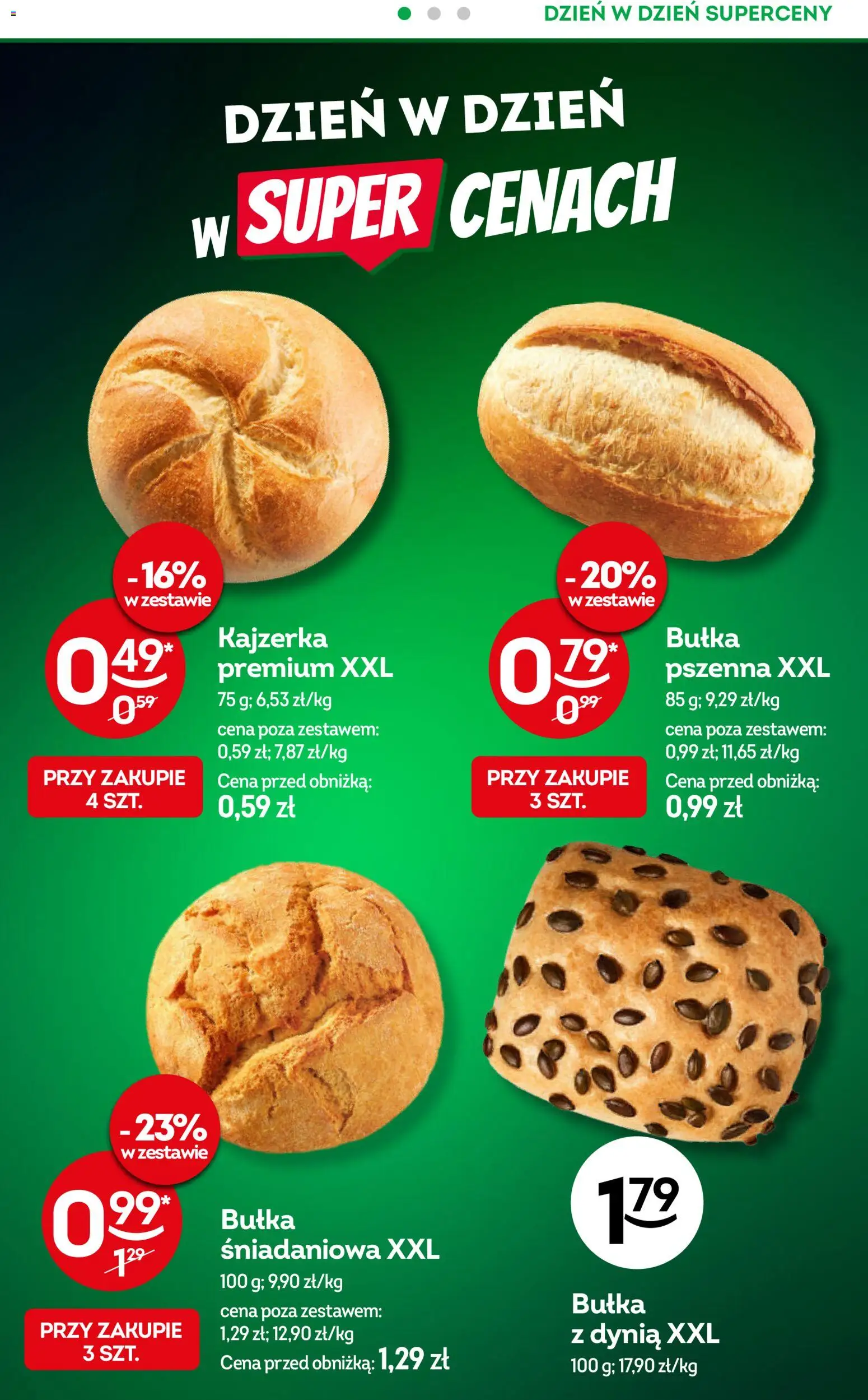 Żabka gazetka - Codzienne produkty od 07.10.2026 | Strona: 4 | Produkty: Dynia, Kajzerka, Bułka, Bułka pszenna