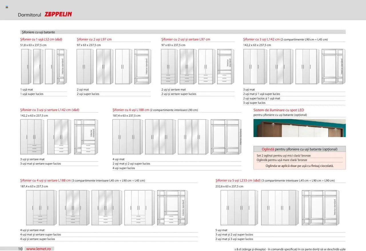 Noul catalog Lem’s – valabil de la 17.11.2023 | Pagină: 10 | Produse: Șifonier, Oglindă, Mici, Ușă