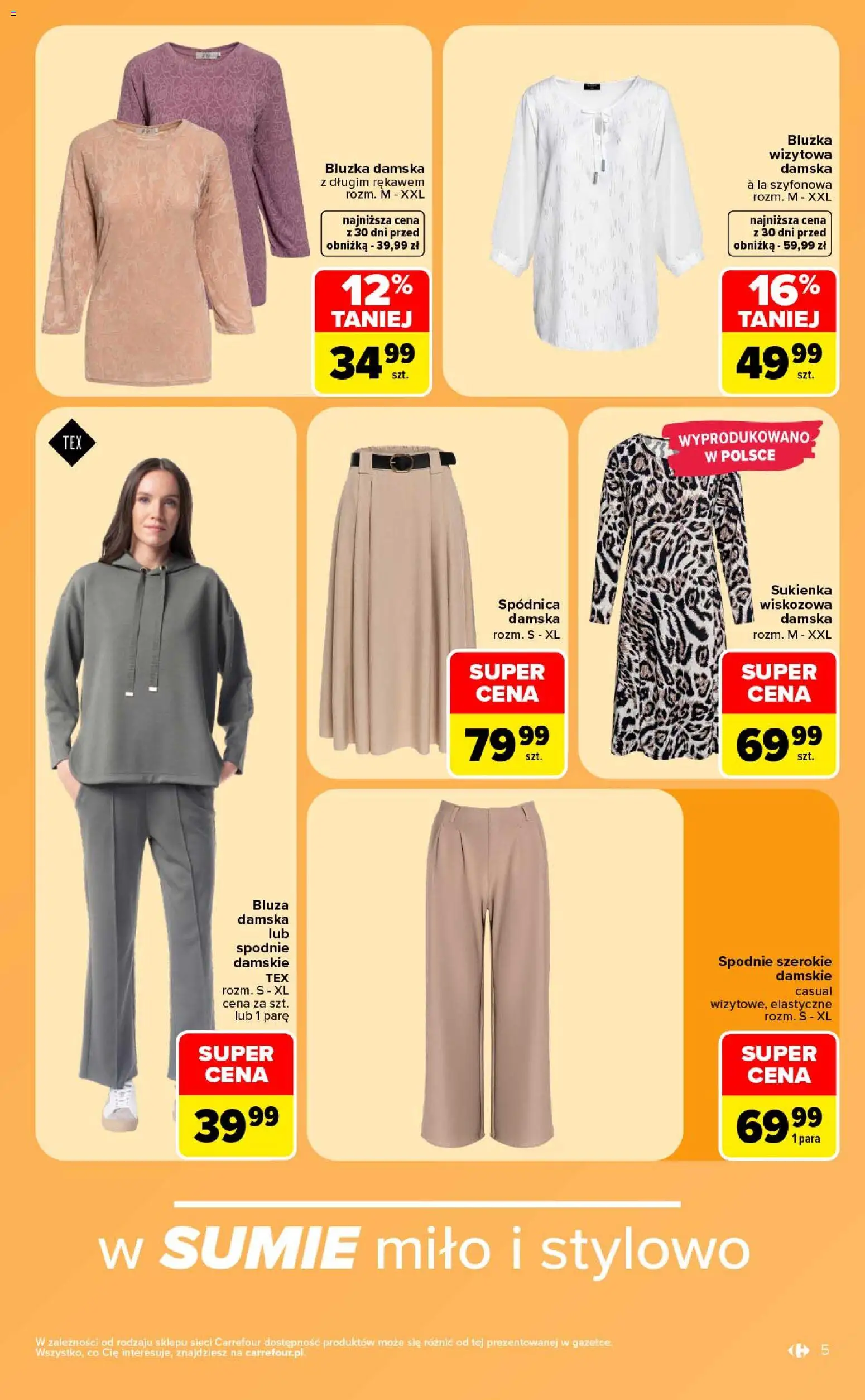 Carrefour gazetka - Same okazje od 10.08.2026 | Strona: 5 | Produkty: Bluzka, Spodnie, Sukienka