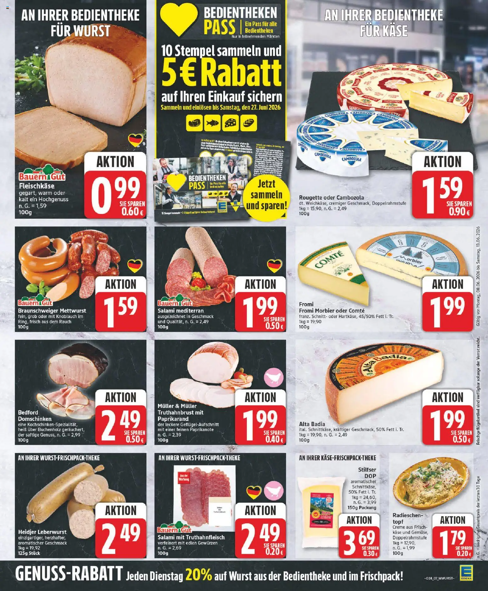 Elli Markt Prospekt Rietberg – gültig ab 08.06.2026 | Seite: 7 | Produkte: Käse, Creme, Wurst, Knoblauch