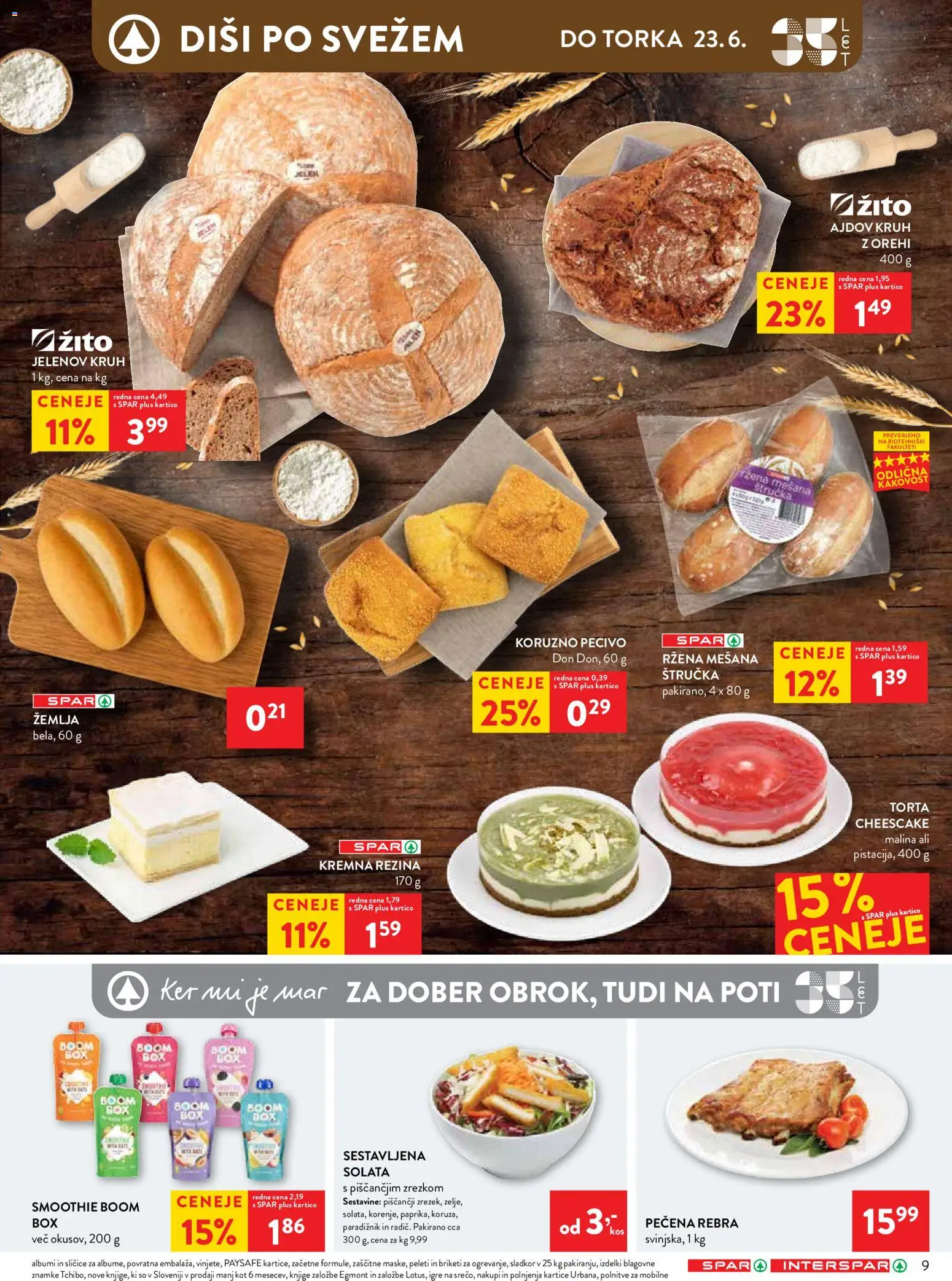 Novi Spar katalog ponudbe – veljaven od 17.06.2026 | Stran: 14 | Izdelki: Štručka, Kruh, Solata, Sladkor