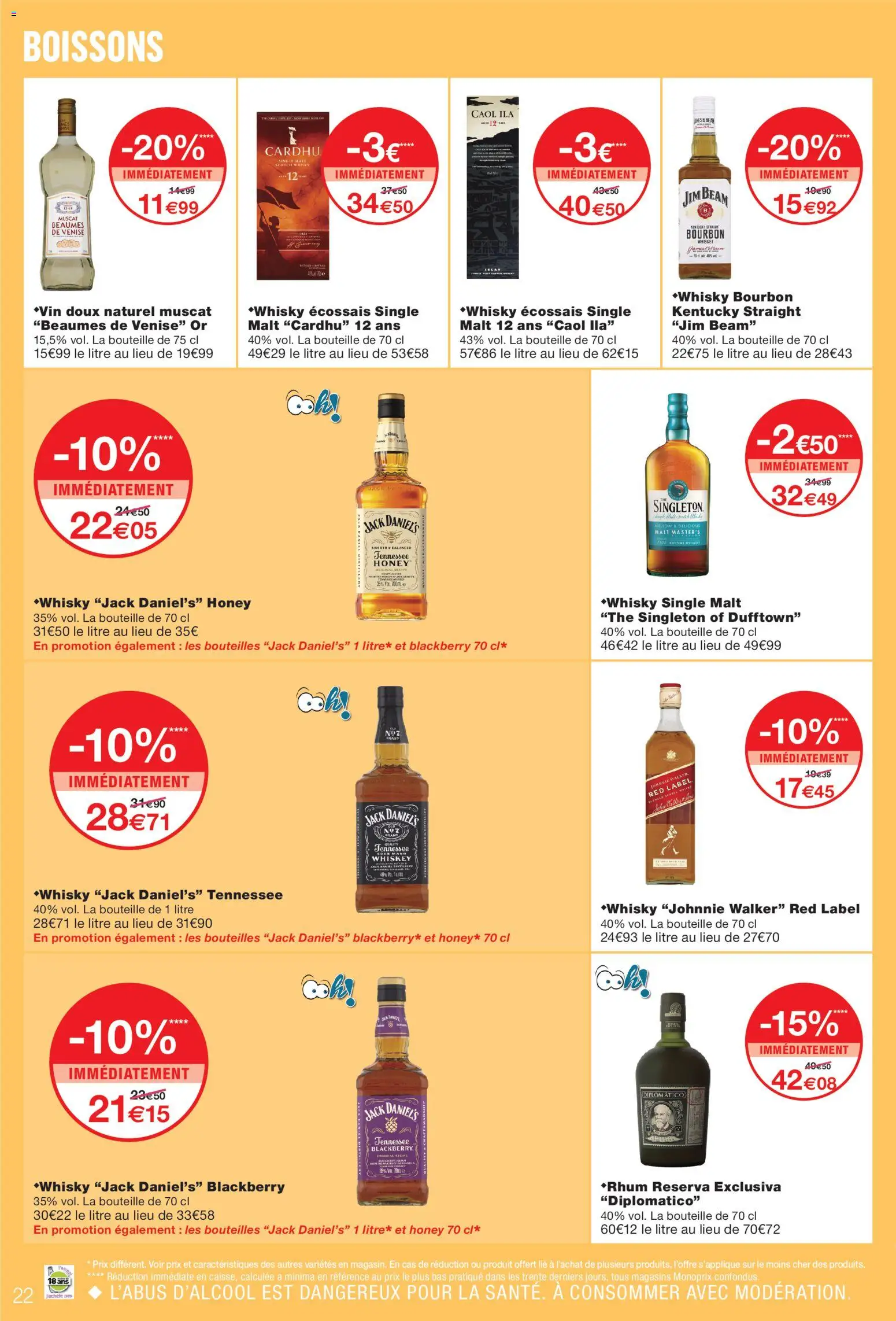 {H1} | Page: 22 | Produits: Whisky, Jack Daniel's Honey, Jack Daniel's, Jim Beam