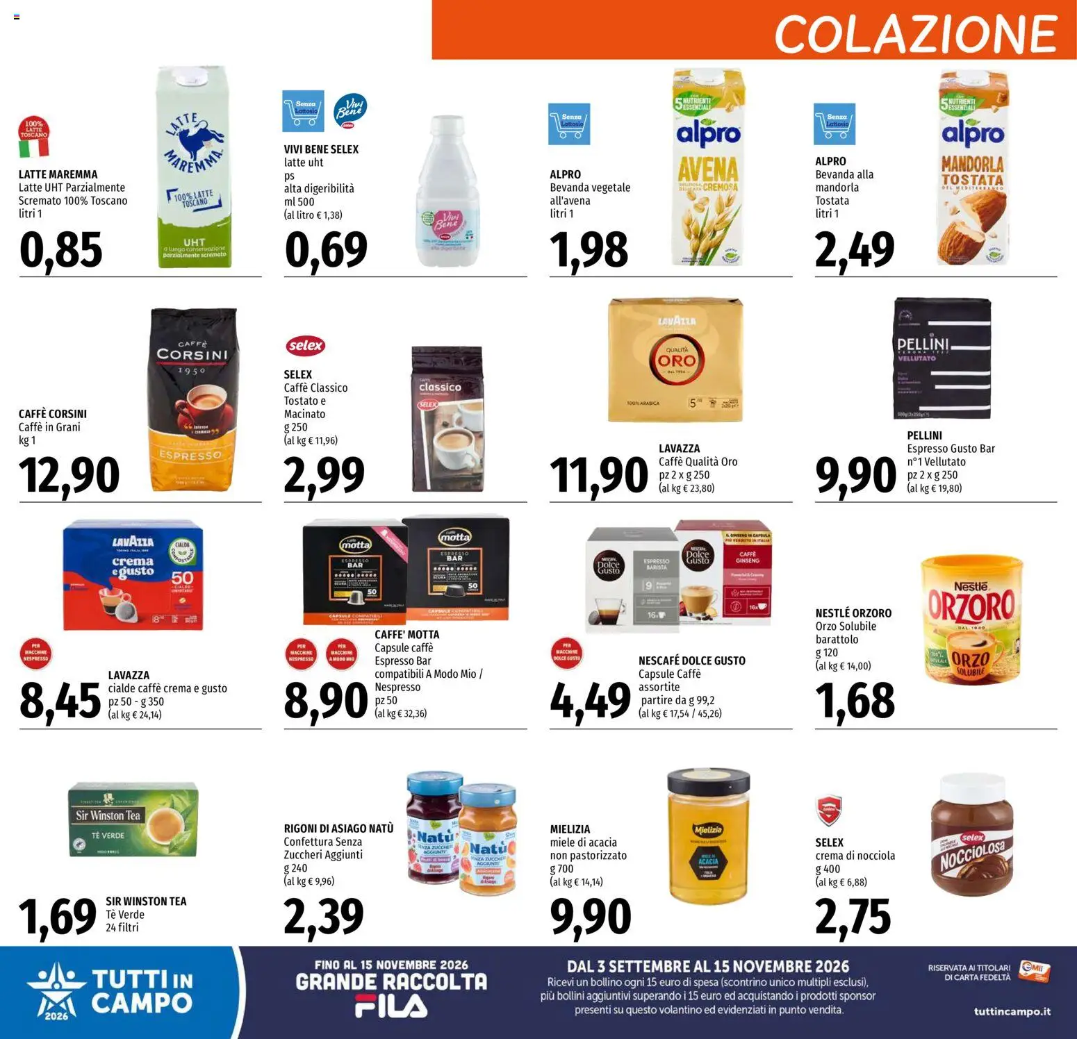 Volantino EMI del 01/10/2026 | Pagina: 10 | Prodotti: Latte, Cialde, Miele, Pellini