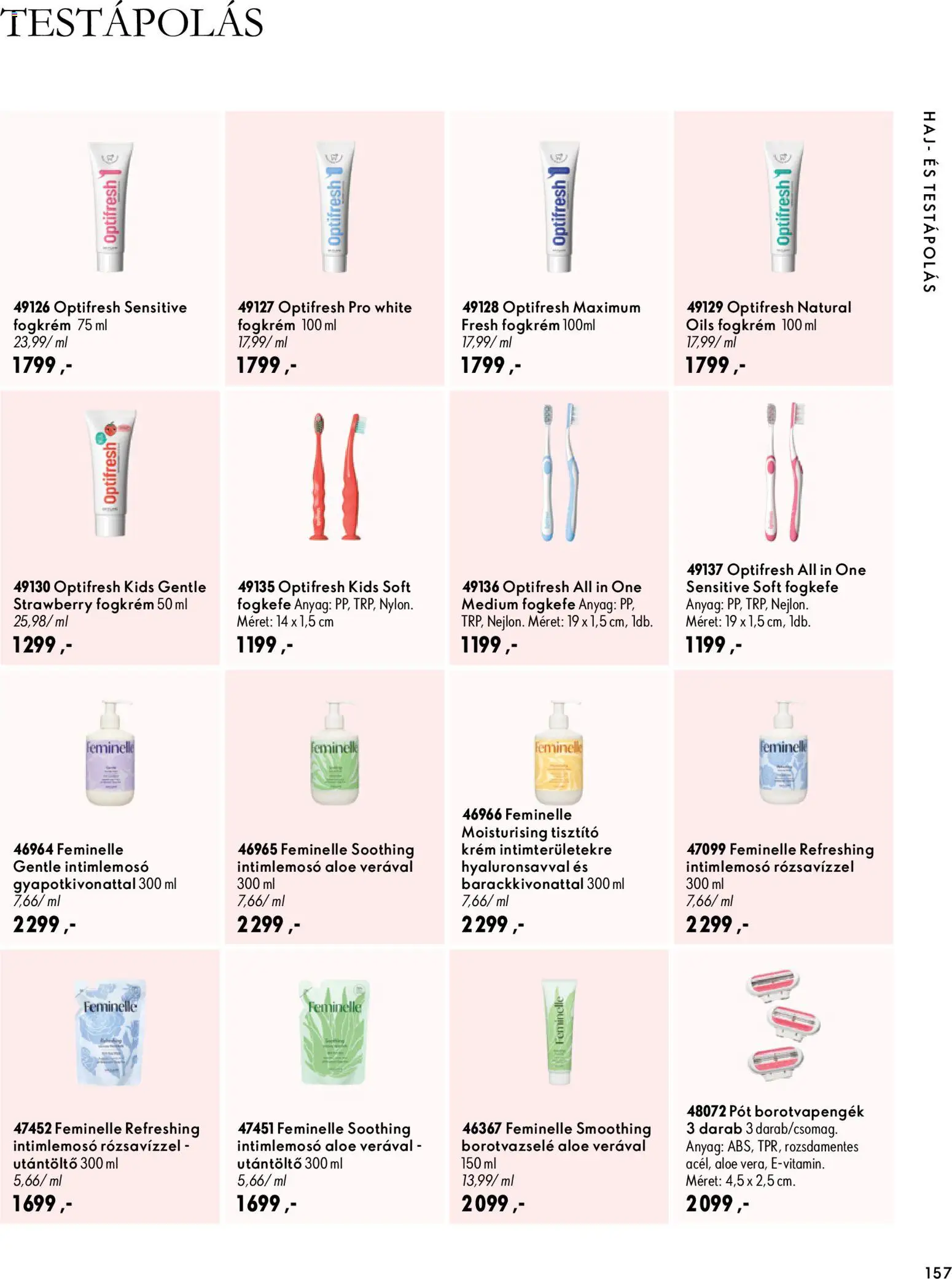 Oriflame akciós ujság - amely érvényes a következő dátumtól: 2026.11.11. | Oldal: 157 | Termékek: Tisztító, Krém, Utántöltő, Fogkefe