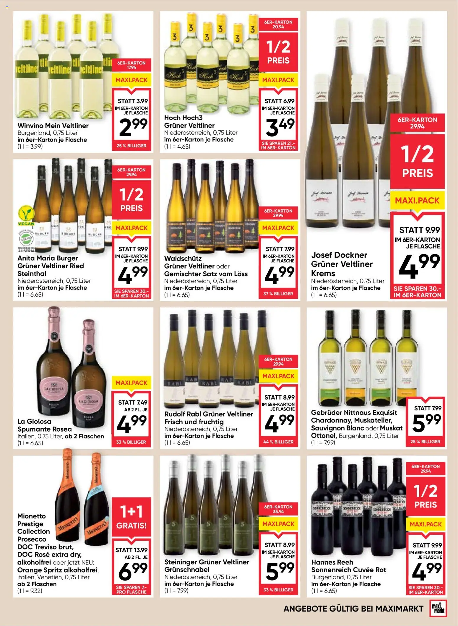 Maximarkt Flugblatt gültig ab 22.10.2026 | Seite: 13 | Produkte: Burger, Prosecco