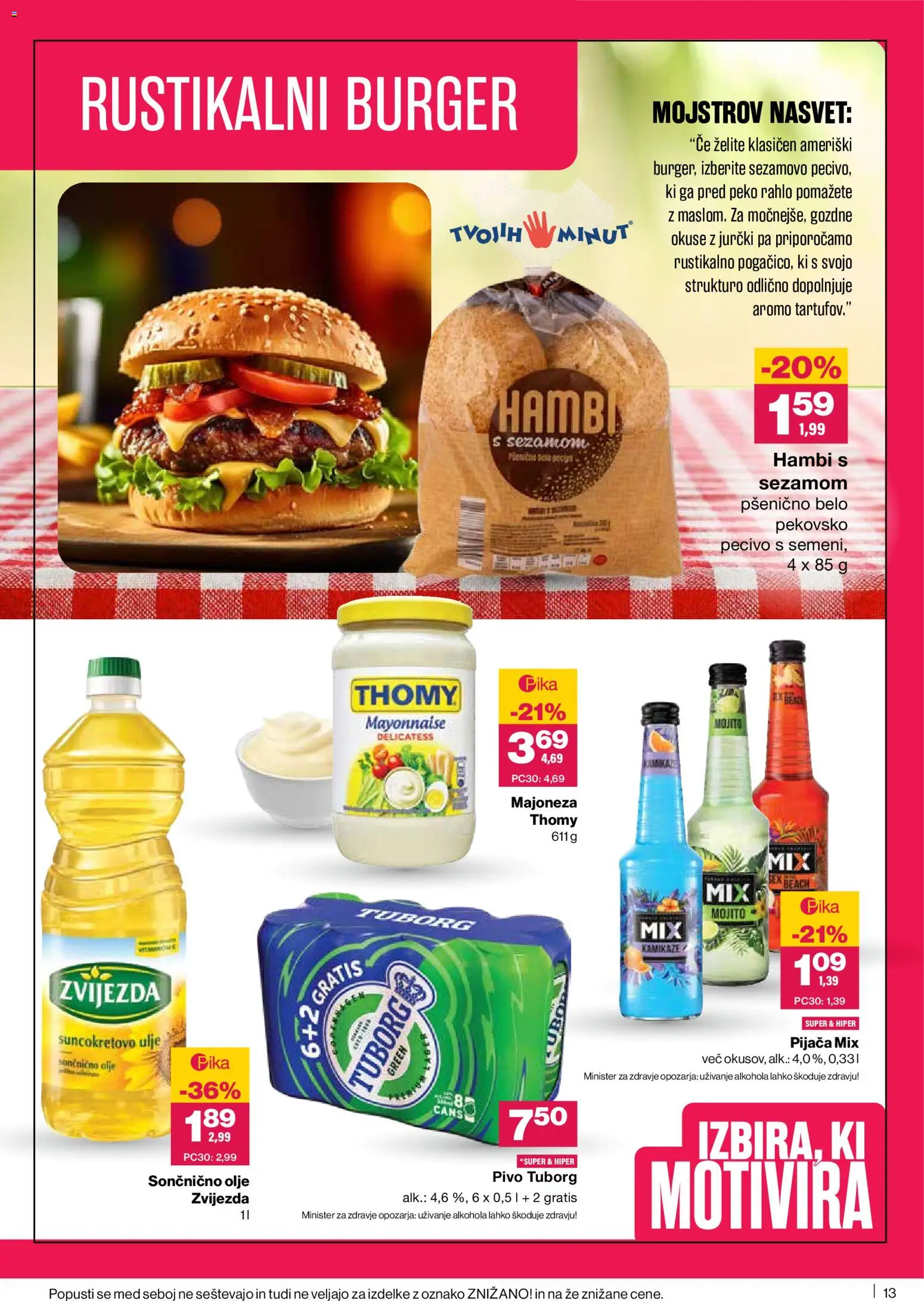 Novi Mercator katalog ponudbe – veljaven od 07.05.2026 | Stran: 13 | Izdelki: Olje, Pivo, Majoneza