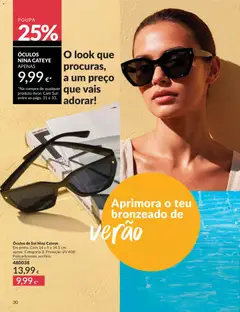Pré-visualização Óculos de Sol Nina Cateye, Em preto. Com 14 x 5 x 14,5 cm aprox. Categoria 3. Proteção UV 400. Policarbonato, acrílico. válido de 01.06.2026 | Página: 30