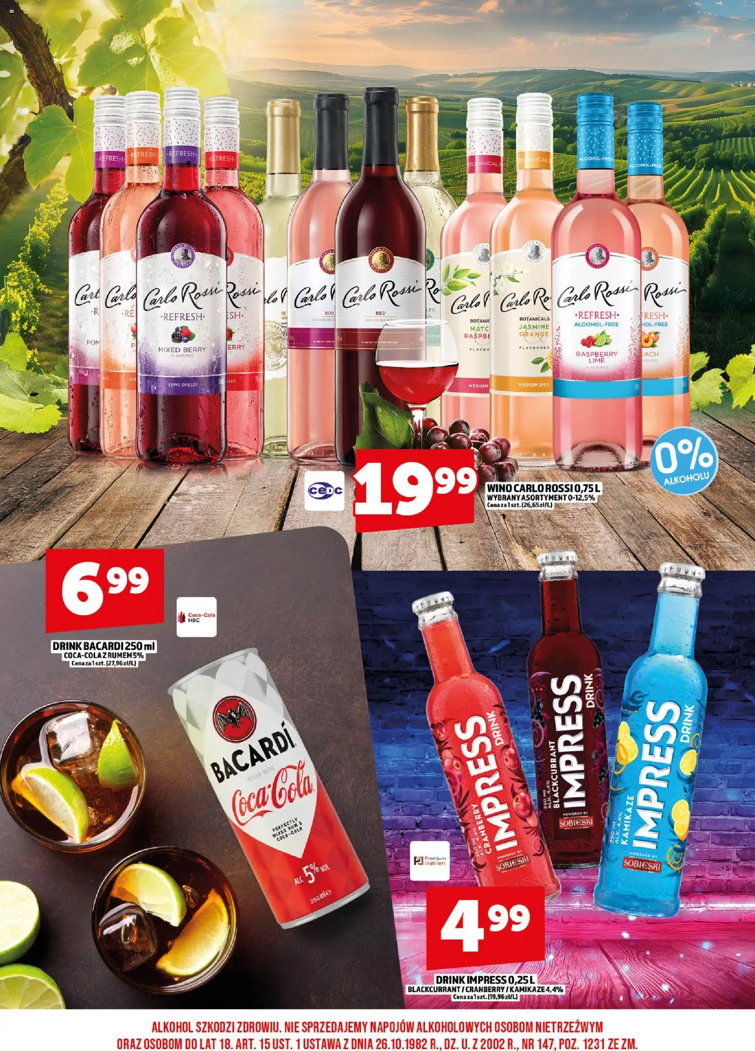 Topaz gazetka alkoholowa od 01.09.2026 | Strona: 34 | Produkty: Bacardi, Wino, Rum, Alkohol