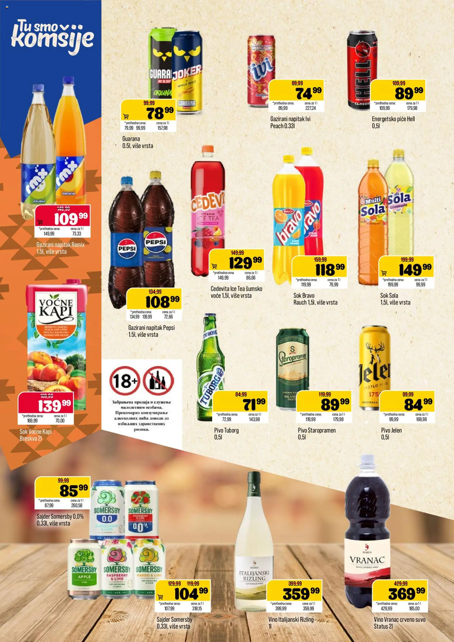 Podunavlje katalog - važi od 07.10.2026 | Strana: 10 | Proizvode: Mango, Cedevita, Somersby, Guarana