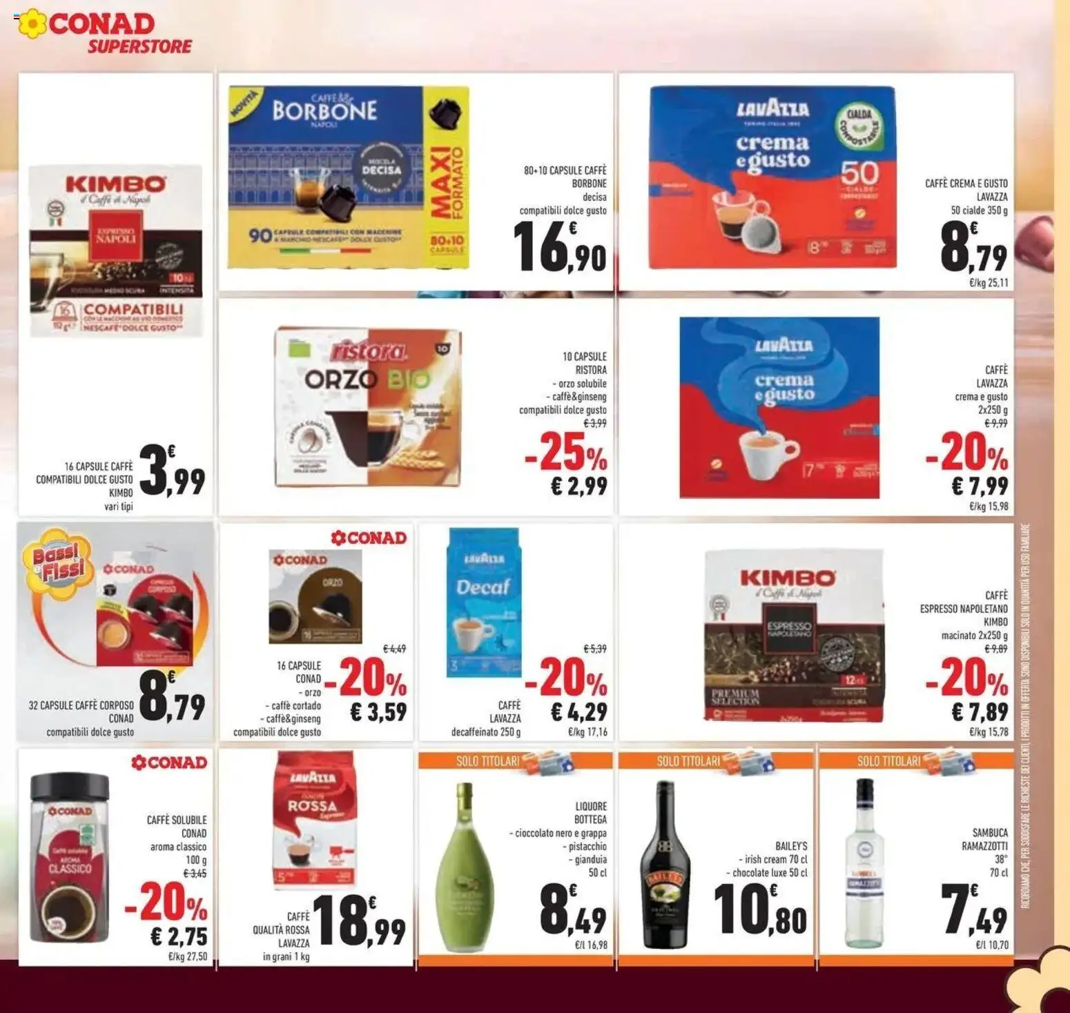 Volantino Conad dal 09/09/2026 > Anteprima | Pagina: 11 | Prodotti: Crema, Cialde, Liquore, Macinato