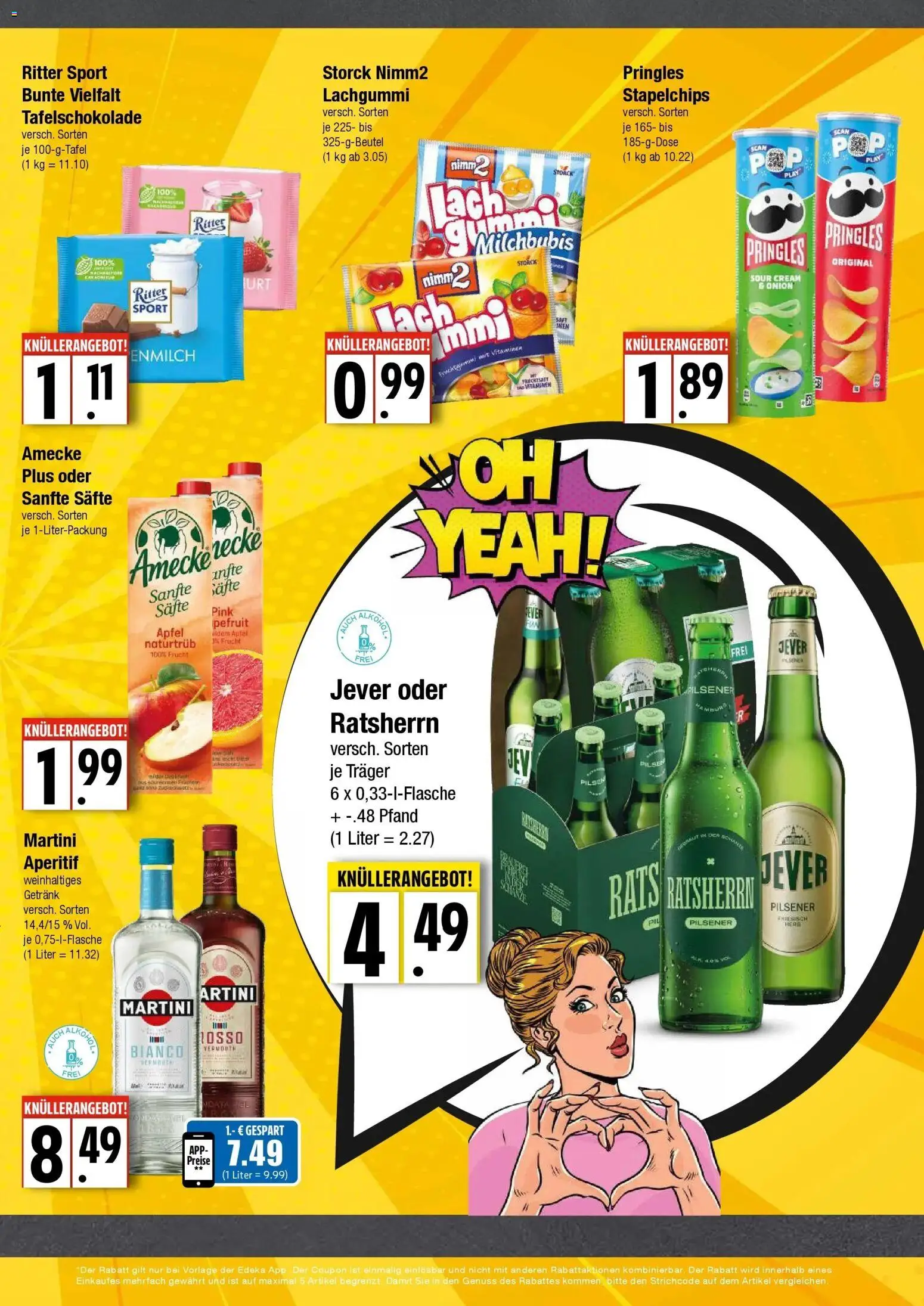 Edeka Prospekt Hamburg (ab 10.08.2026) » Angebote Online | Seite: 7 | Produkte: Äpfel, Jever, Pringles, Fruchtsaft
