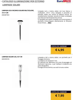 Anteprima del volantino Eurobrico Illuminazione da esterno Lampade Solari catalogo valido a partire dal 23.07.2025 | Pagina: 8 | Prodotti: Lampada solare, Pennello, Batteria, Lampada