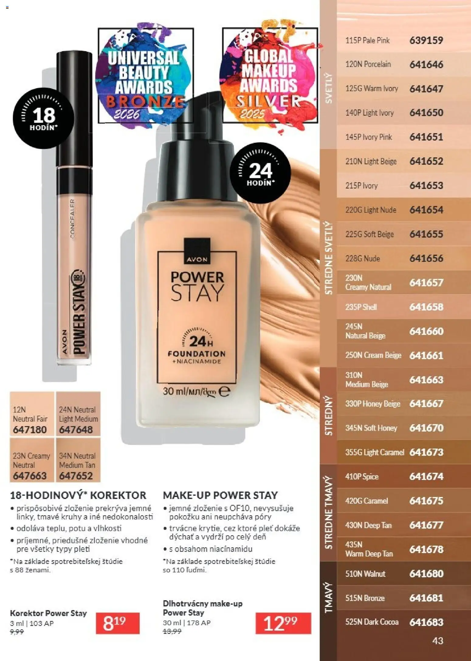 Nové Avon akcie – leták je platný od 01.08.2026 | Strana: 43 | Produkty: Korektor