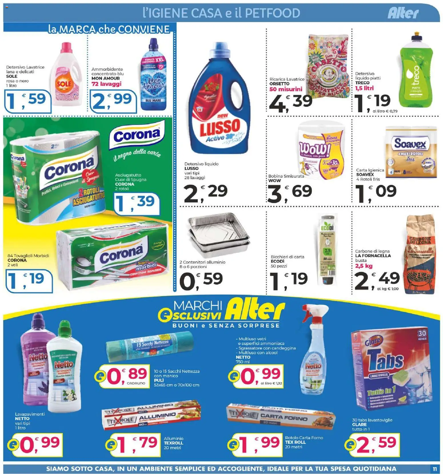 Volantino Alter Discount del 20/08/2026 | Pagina: 11 | Prodotti: Spugna, Candeggina, Sgrassatore, Forno