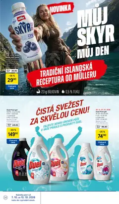 Náhled letáku Müller Skyr nápoj, 330 g. Více druhů od 07.10.2026 | Strana: 34 | Produkty: Prací gel, Skyr