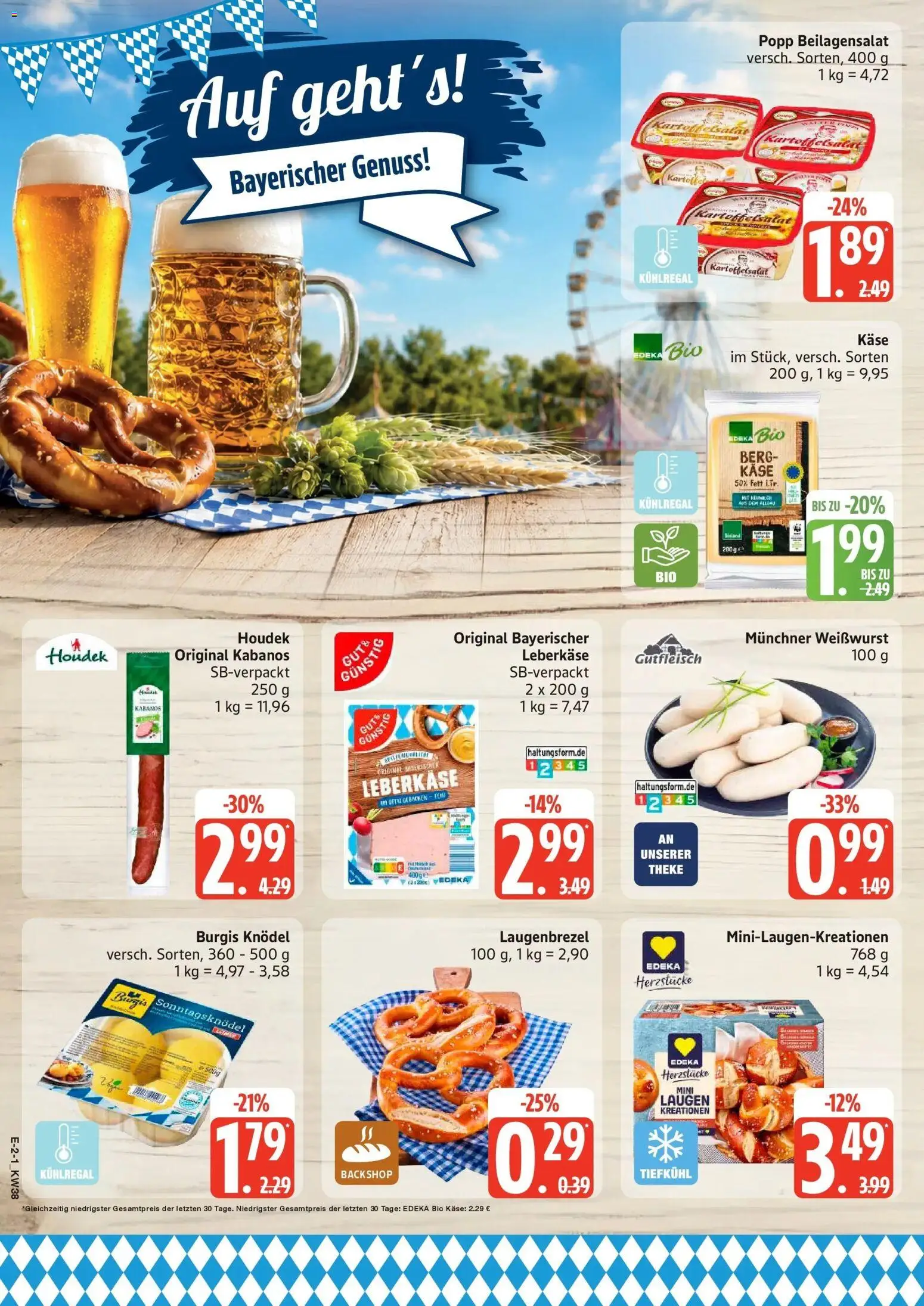 Edeka Prospekt Bad Schwartau (ab 14.09.2026) » Angebote Online | Seite: 2 | Produkte: Käse, Theke, Weißwurst, Leberkase