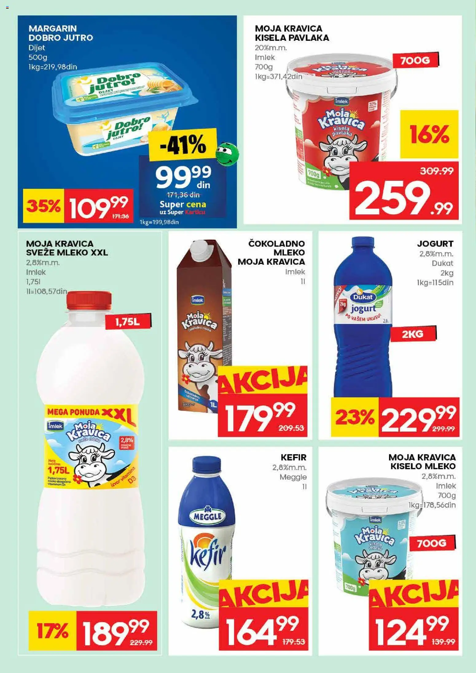Idea katalog - važi od 09.04.2026 | Strana: 12 | Proizvode: Kisela pavlaka, Kiselo mleko, Moja kravica, Mleko