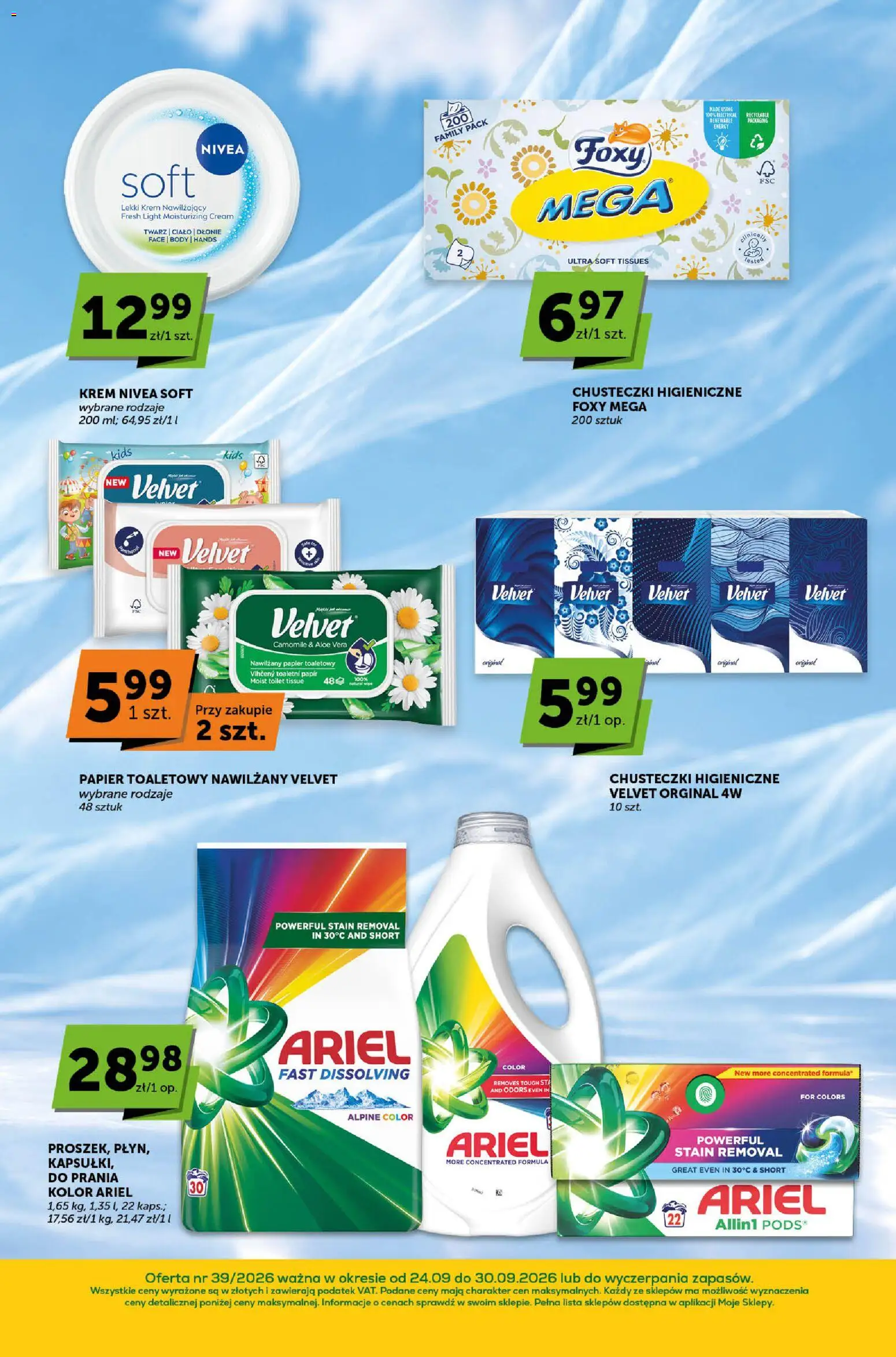 Groszek gazetka - Katalog od 24.09.2026 | Strona: 13 | Produkty: Chusteczki, Chusteczki higieniczne, Krem Nivea Soft, Body
