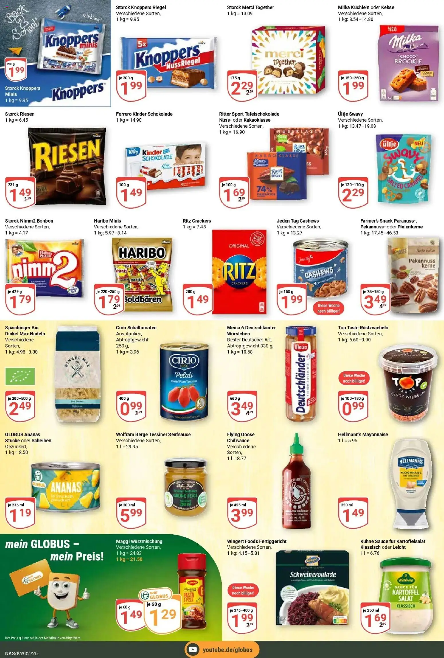 Globus Prospekt Neunkirchen (ab 03.08.2026) » Angebote online | Seite: 18 | Produkte: Meica, Mayonnaise, Pasta, Pizza