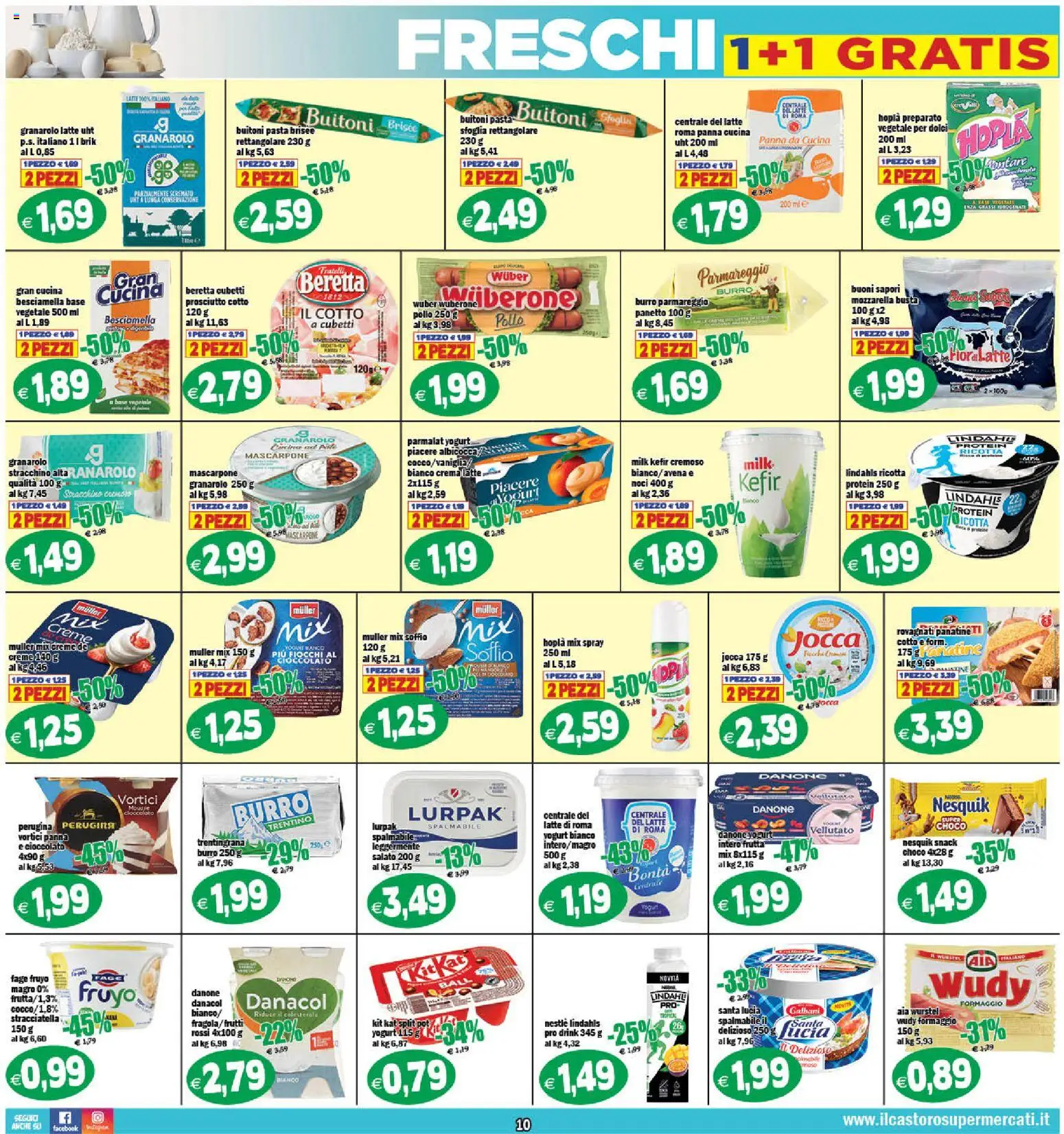 Volantino Il Castoro del 29.04.2026 | Pagina: 10 | Prodotti: Pollo, Fiocchi, Frutta, Pasta brisée