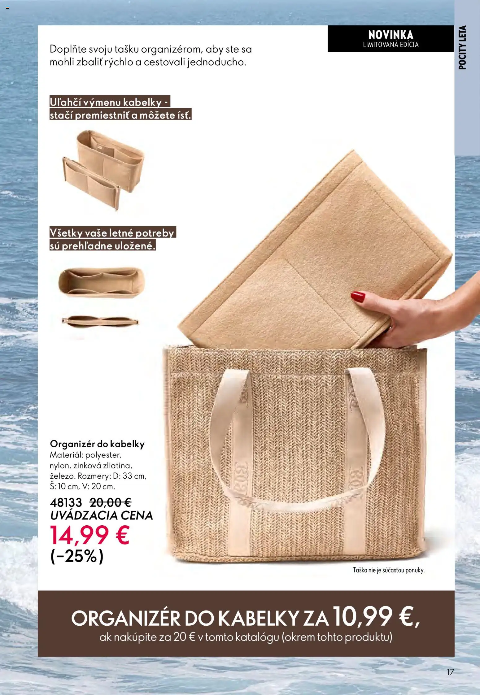 Nové Oriflame akcie – leták je platný od 27.05.2026 | Strana: 17 | Produkty: Organizér, Taška