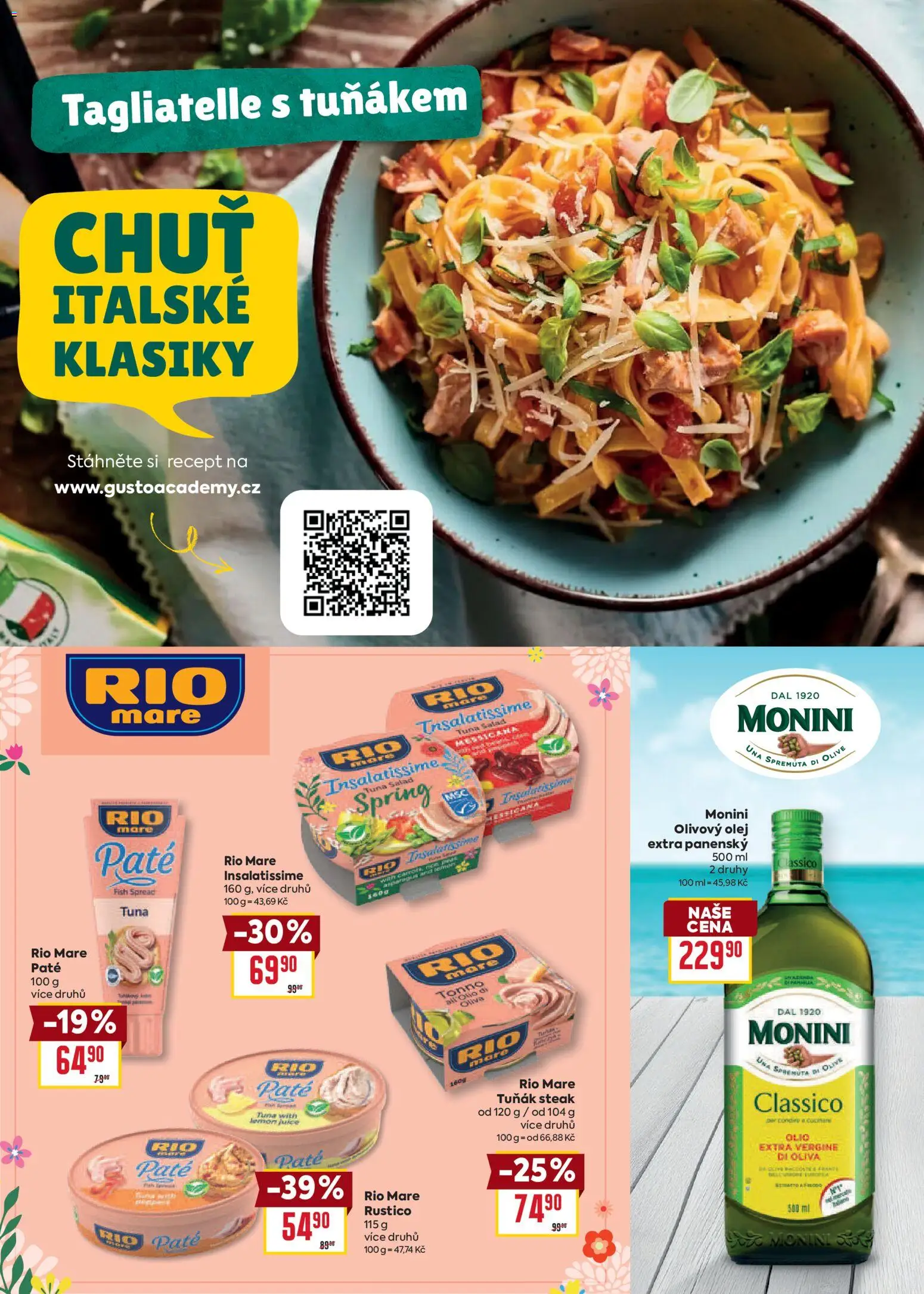 Billa leták - Bohatá chuť středomoří od 20.05.2026 | Strana: 26 | Produkty: Tuňák, Olivový olej, Olej, Steak
