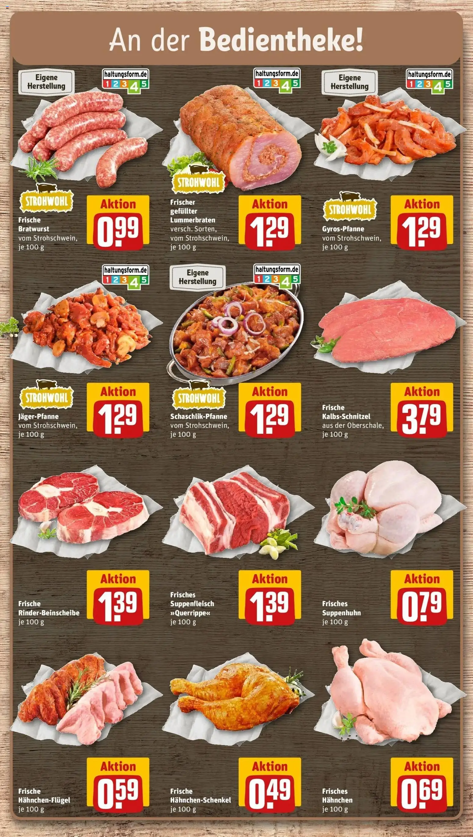 REWE Prospekt ab 28.09.2026 zum Blättern » Angebote | Seite: 14 | Produkte: Hahnchen, Hahnchenschenkel, Bratwurst, Suppenfleisch