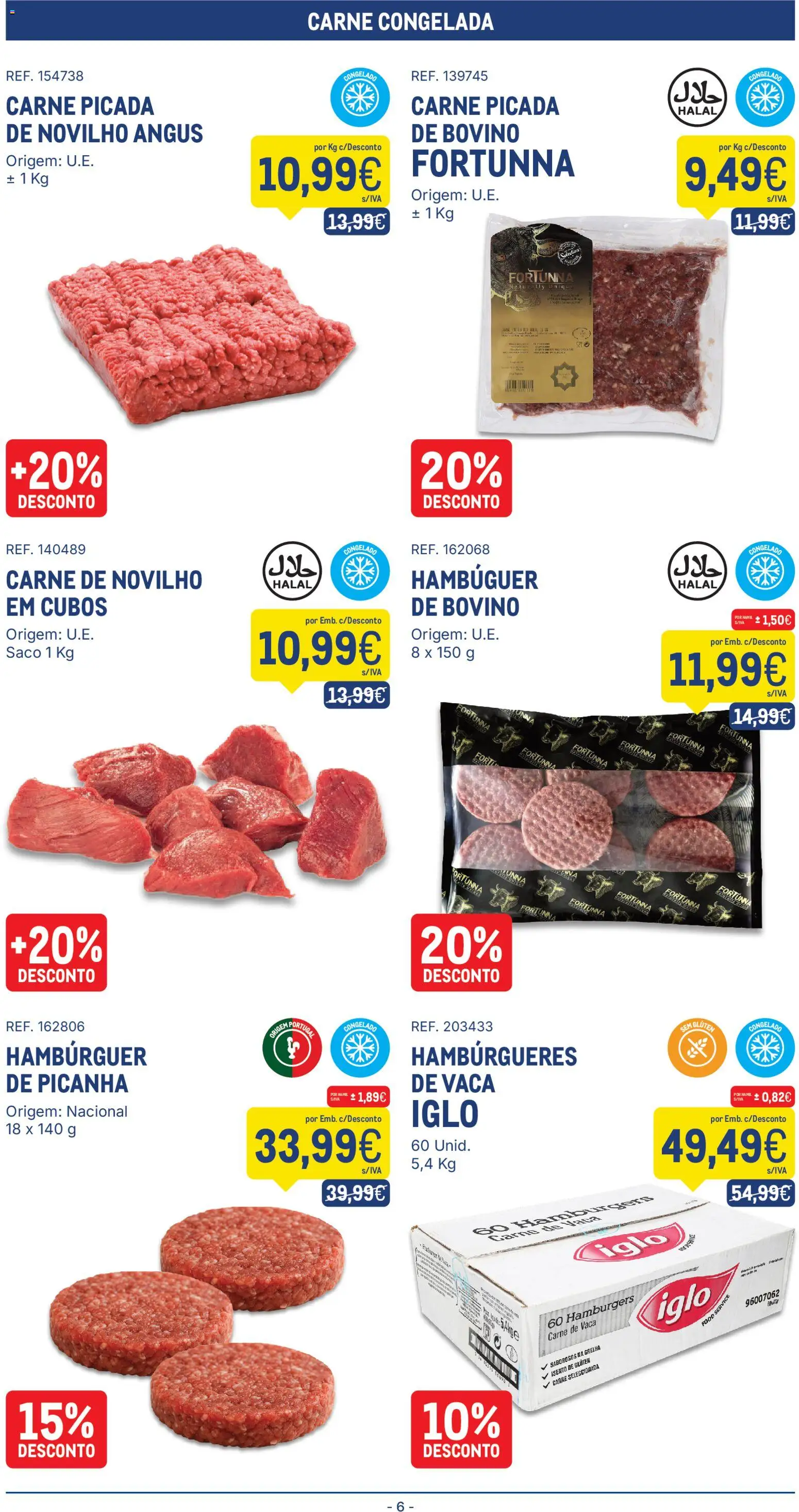 Makro folheto │ válido de 20/10/2026 | Página: 6 | Produtos: Saco, Hambúrguer, Carne picada, Carne de vaca