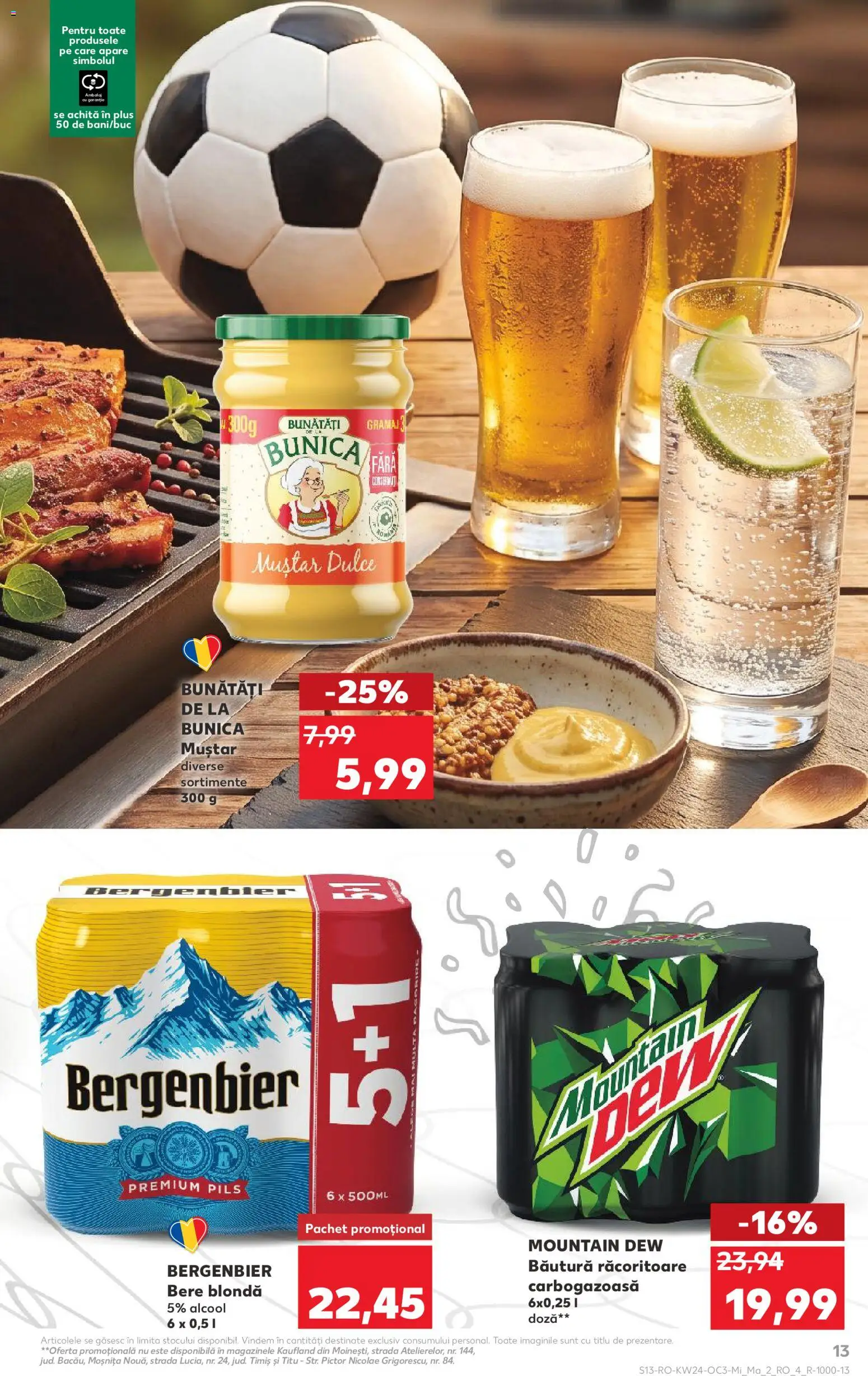 Noul catalog Kaufland – valabil de la 10.06.2026 | Pagină: 13 | Produse: Bere, Plastik Kulübe, Muștar