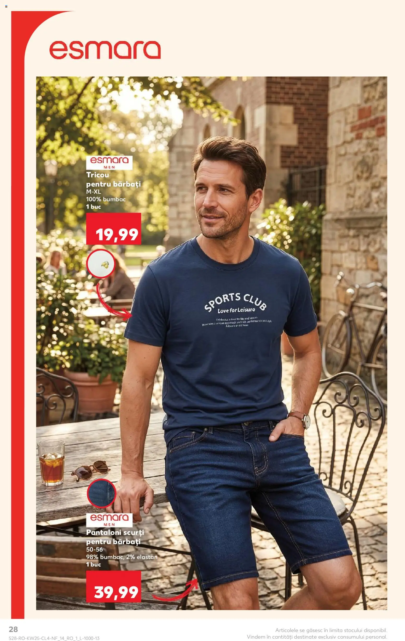 Noul catalog Kaufland – valabil de la 17.06.2026 | Pagină: 28 | Produse: Kestane, Tricou, Pantaloni, Pantaloni scurți