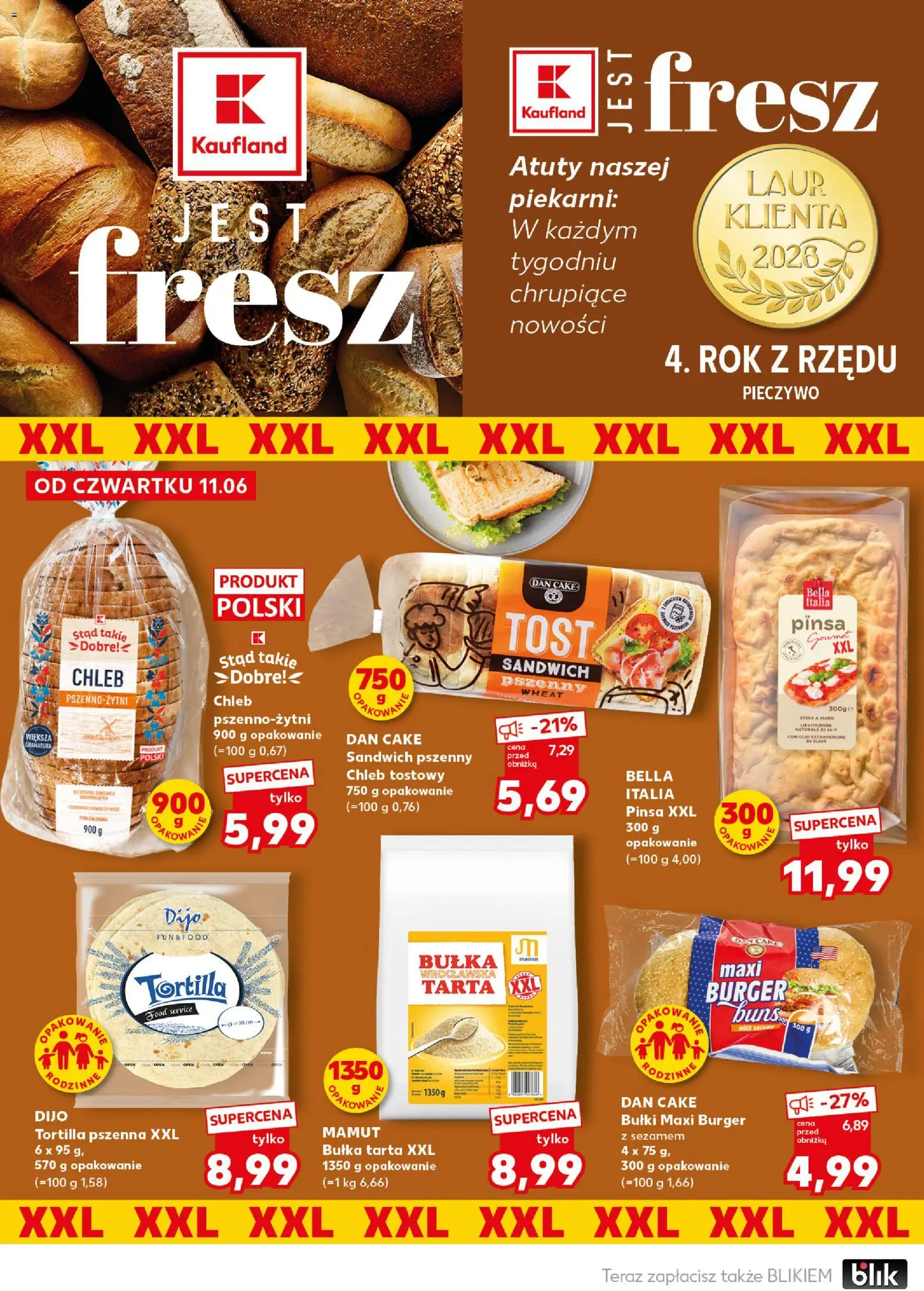 Kaufland Polsko leták - Mocny start od 15.06.2026 | Strana: 16 | Produkty: Burger, Gourmet, Chléb, Burger buns