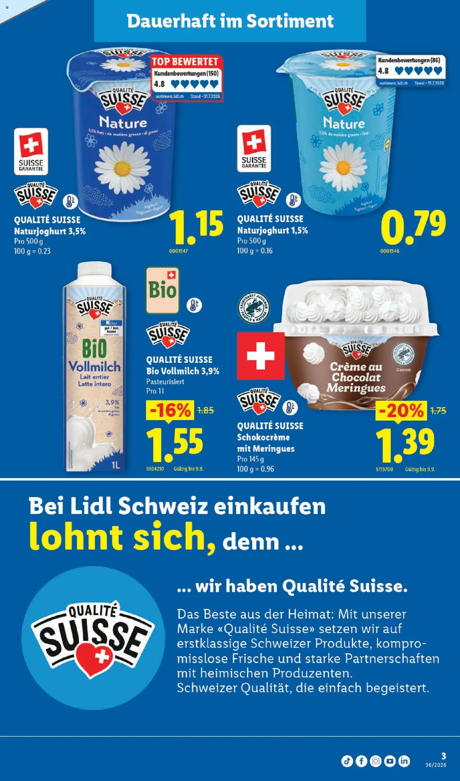 Lidl aktionen – gültig ab 03.09.2026 | Seite: 4 | Produkte: Joghurt, Top, Creme