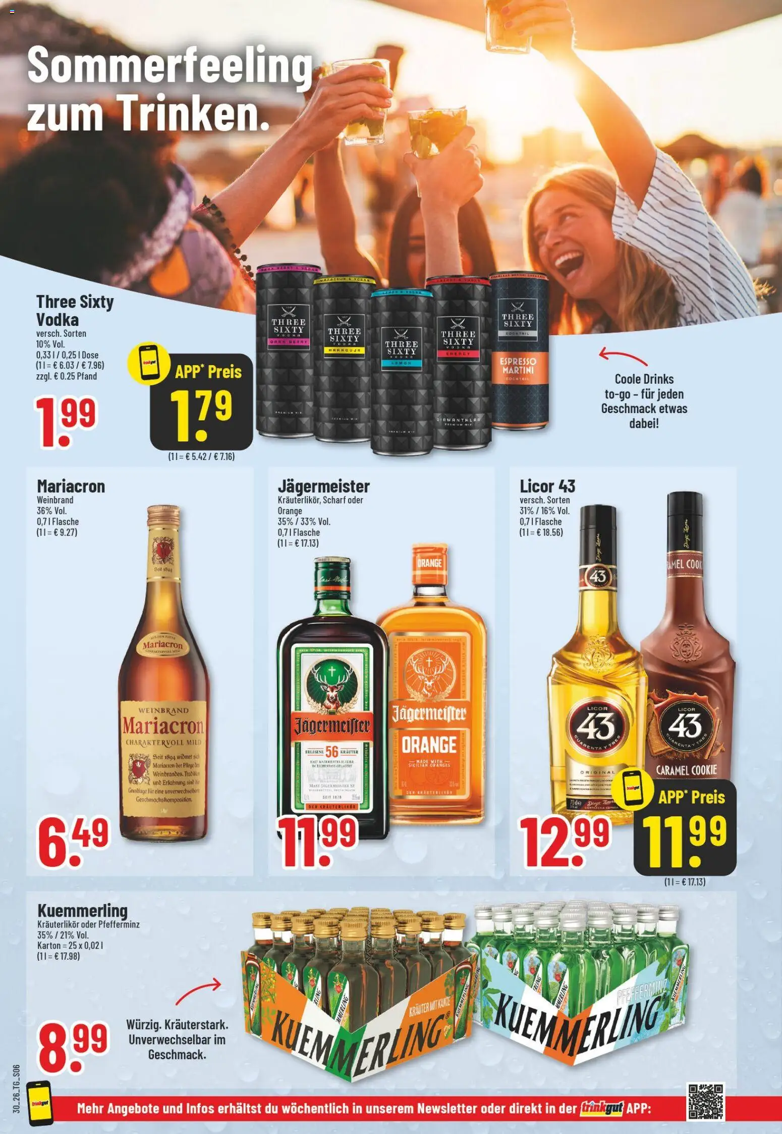 Trinkgut Prospekt – gültig ab 20.07.2026 | Seite: 8 | Produkte: Martini, Jägermeister, Kuemmerling, Vodka