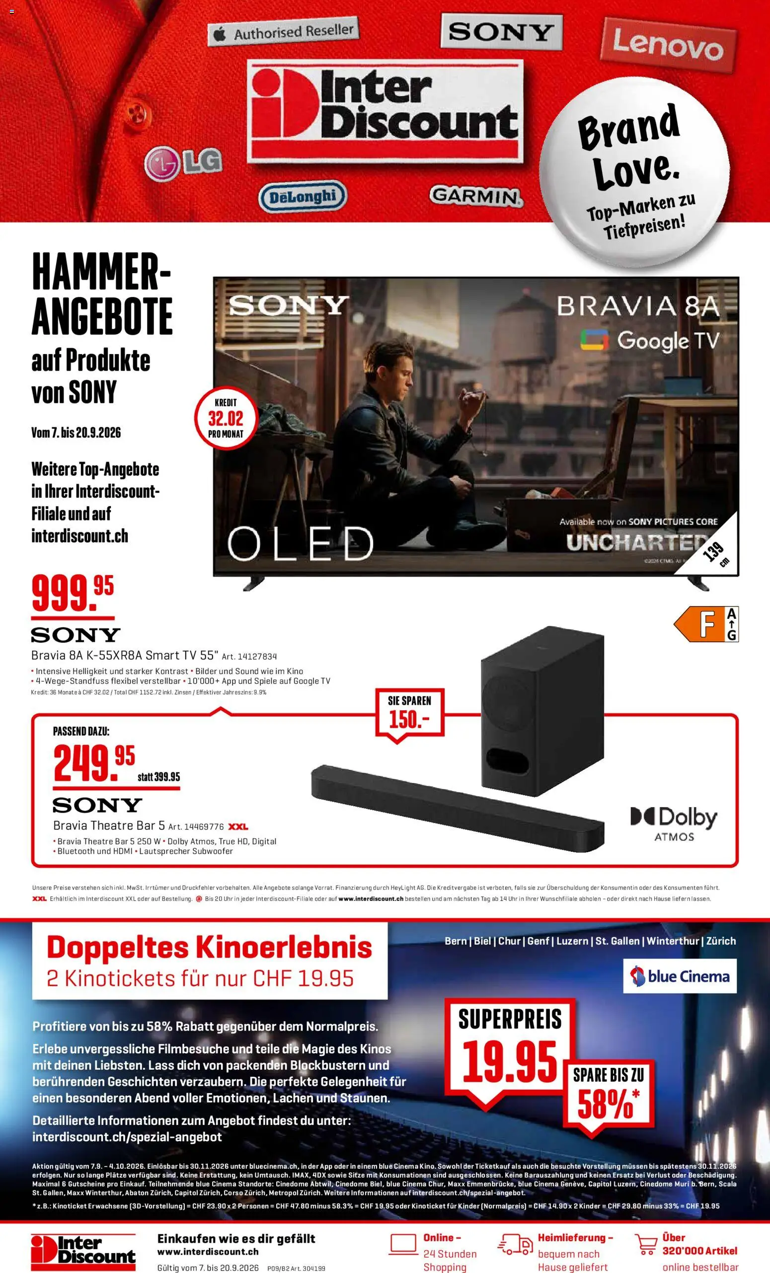 Interdiscount aktionen Angebote – gültig ab 07.09.2026 | Seite: 1 | Produkte: TV, Bilder, Lenovo, Sony