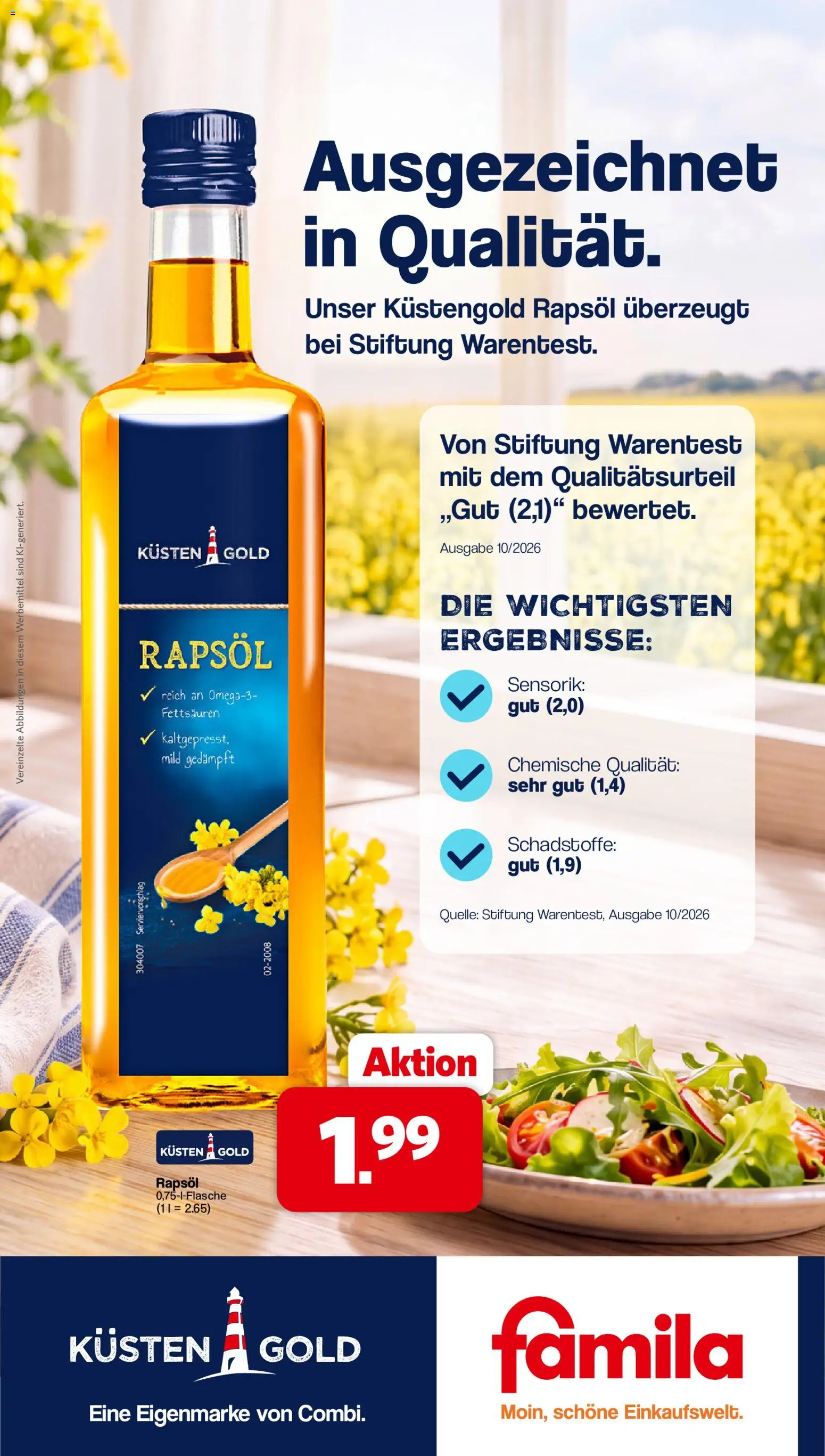 Famila Nordwest Kusten Days – gültig ab 02.11.2026 | Seite: 39 | Produkte: Rapsöl