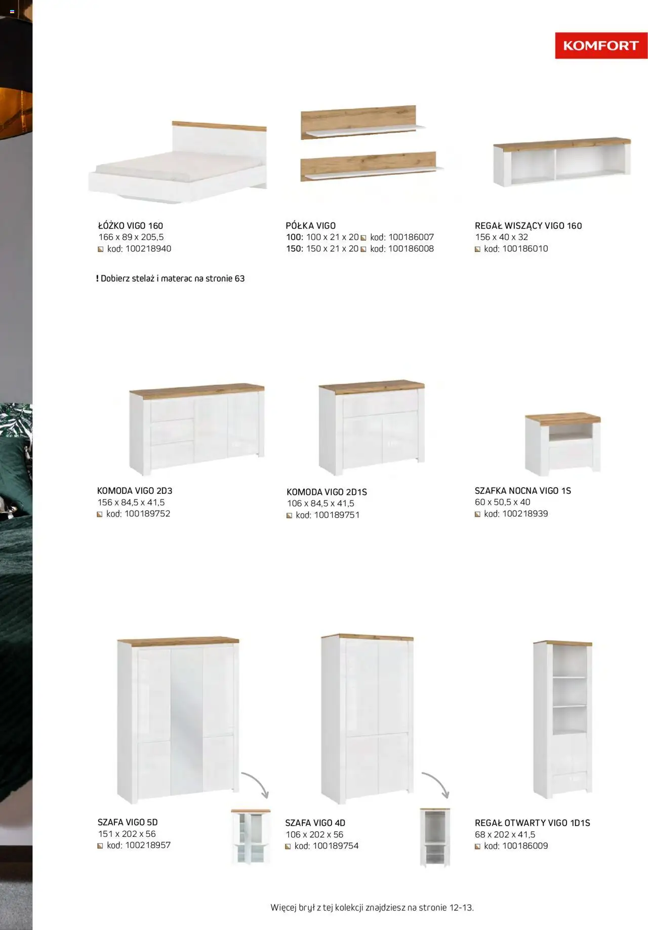 Komfort Gazetka - Katalog Meble od 01.09.2024 | Strona: 45 | Produkty: Szafa, Komoda, Regał, Szafka nocna