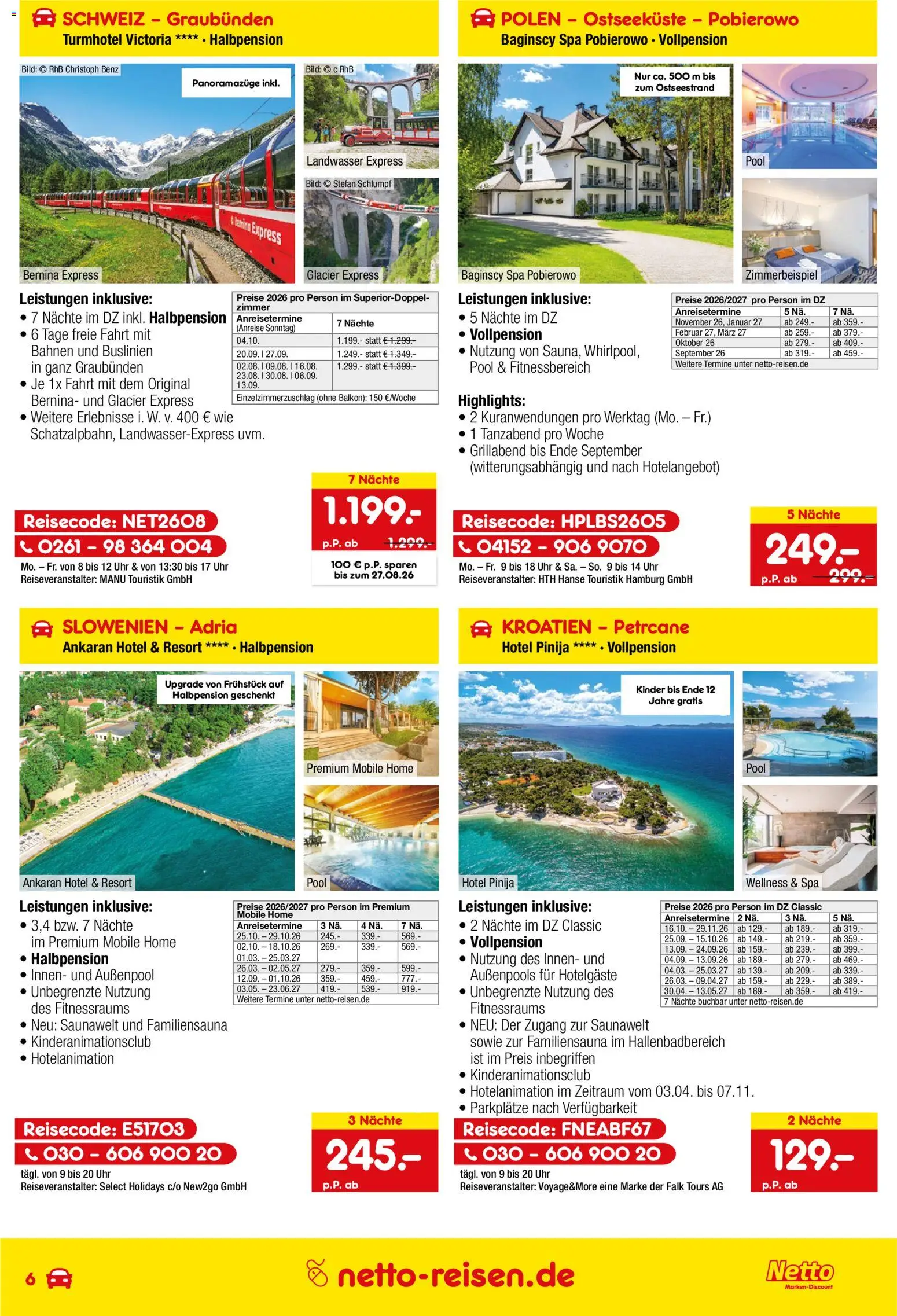 Netto Reisen Prospekt – gültig ab 30.07.2026 | Seite: 6 | Produkte: Uhr