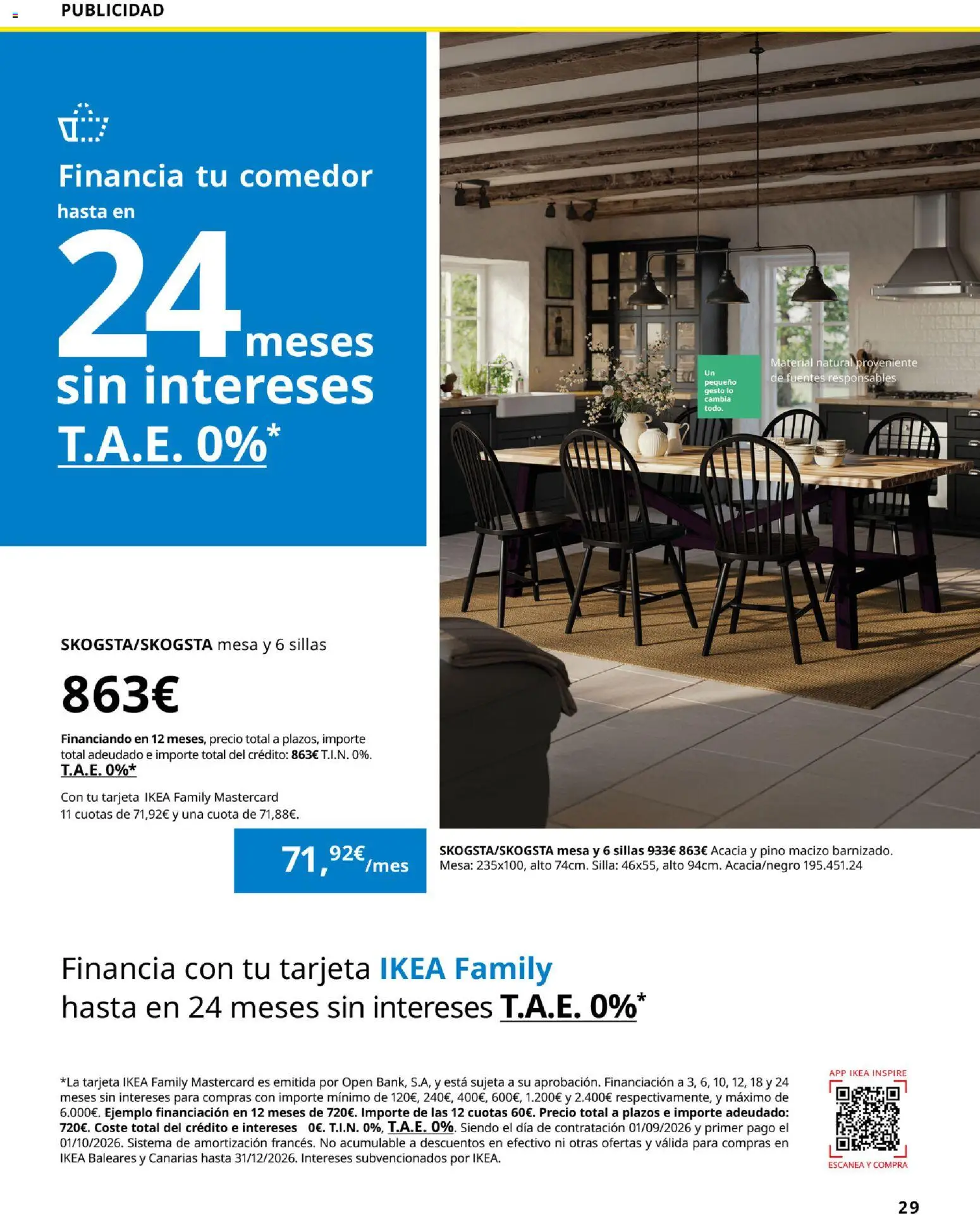 IKEA - Comedores │ válido desde el 01/09/2026 | Página: 29 | Productos: Mesa, Silla